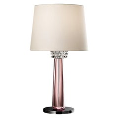 Lampe de table Amsterdam 5564 en verre chromé &:: abat-jour blanc:: de Barovier&Toso