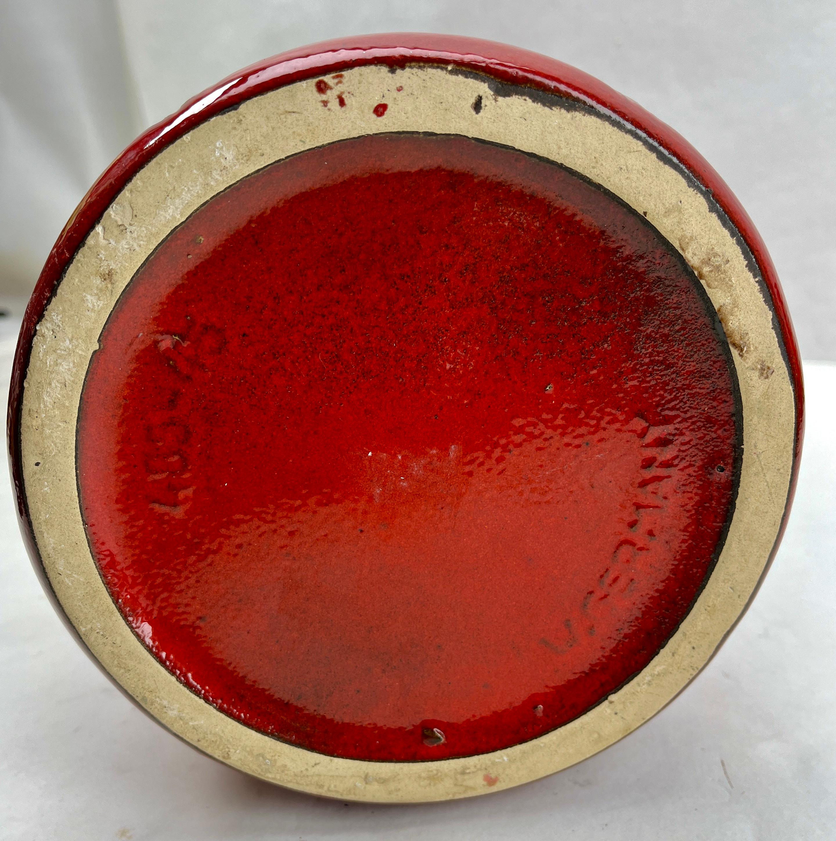 Vaso da terra 'Amsterdam' 'Scheurich, Red Model 285-40' W-Germania, anni '60 in vendita 2