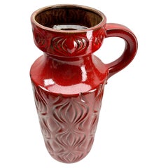 'Amsterdam' Floor Vase 'Scheurich, Red Model 285-40' W-Germany, 1960s