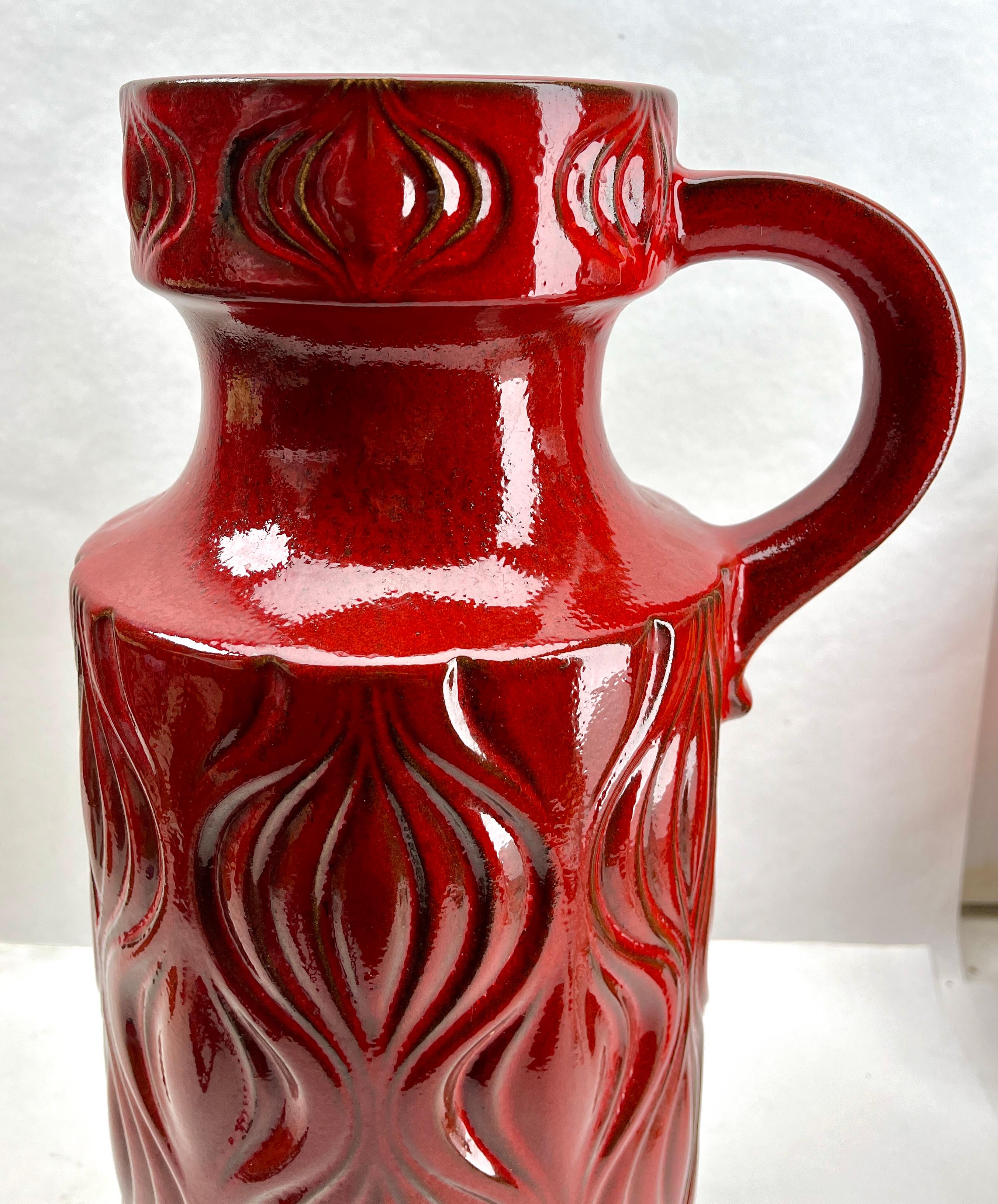 XX secolo Vaso da terra 'Amsterdam' 'Scheurich, Red Model 285-40' W-Germania, anni '60 in vendita