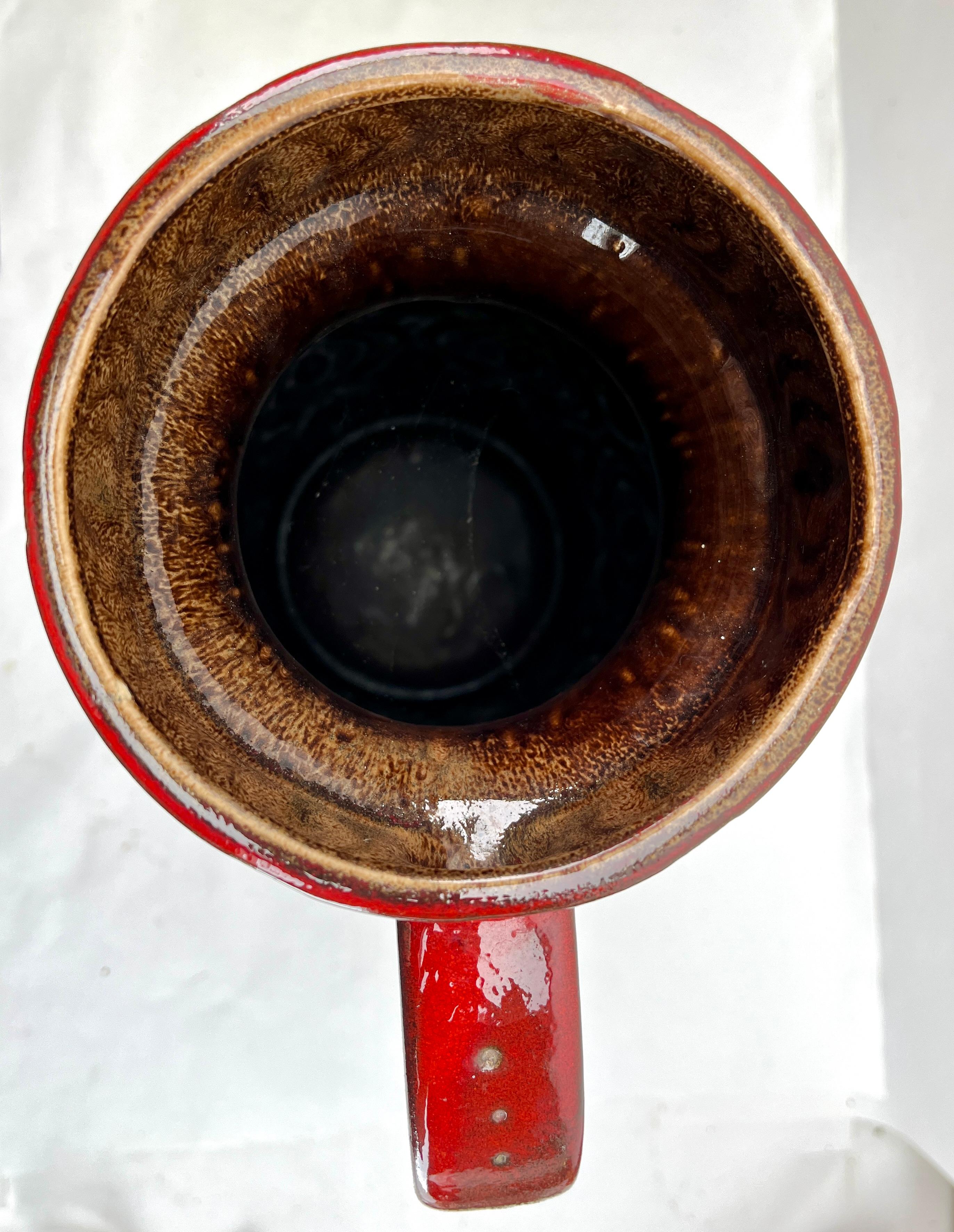 Vaso da terra 'Amsterdam' 'Scheurich, Red Model 285-40' W-Germania, anni '60 in vendita 1