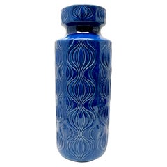 'Amsterdam' Floor Vase 'Scheurich, Blue Model 285-40' W-Germany, 1960s