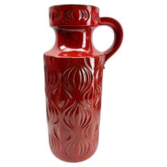 Vaso da terra 'Amsterdam' 'Scheurich, Red Model 285-40' W-Germania, anni '60