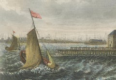 Amsterdam: Mid-19th Century Hand-Colored Steel Engraving by Bourgin, Paris