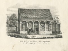 Amsterdam Royal Palace and Tsar Peter the Great’s House, 19th Century Engraving