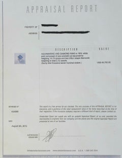 AMSTERDAM SAUER Cocktail Ring 18Kt Gold With SANTA MARIA Aquamarine & Diamonds