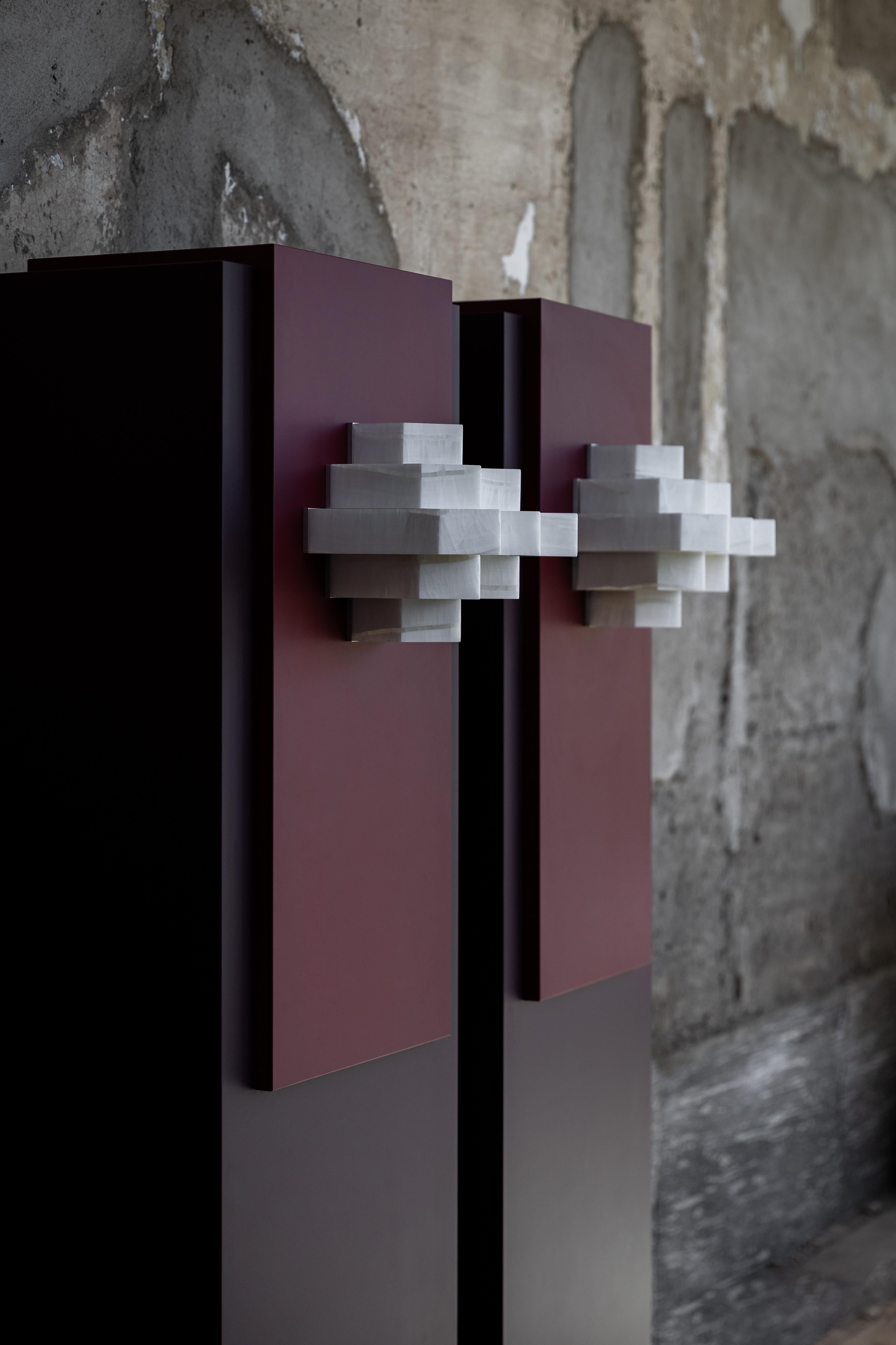 Contemporary Amsterdam School 9 Bricks Sconce by Former Matter For Sale