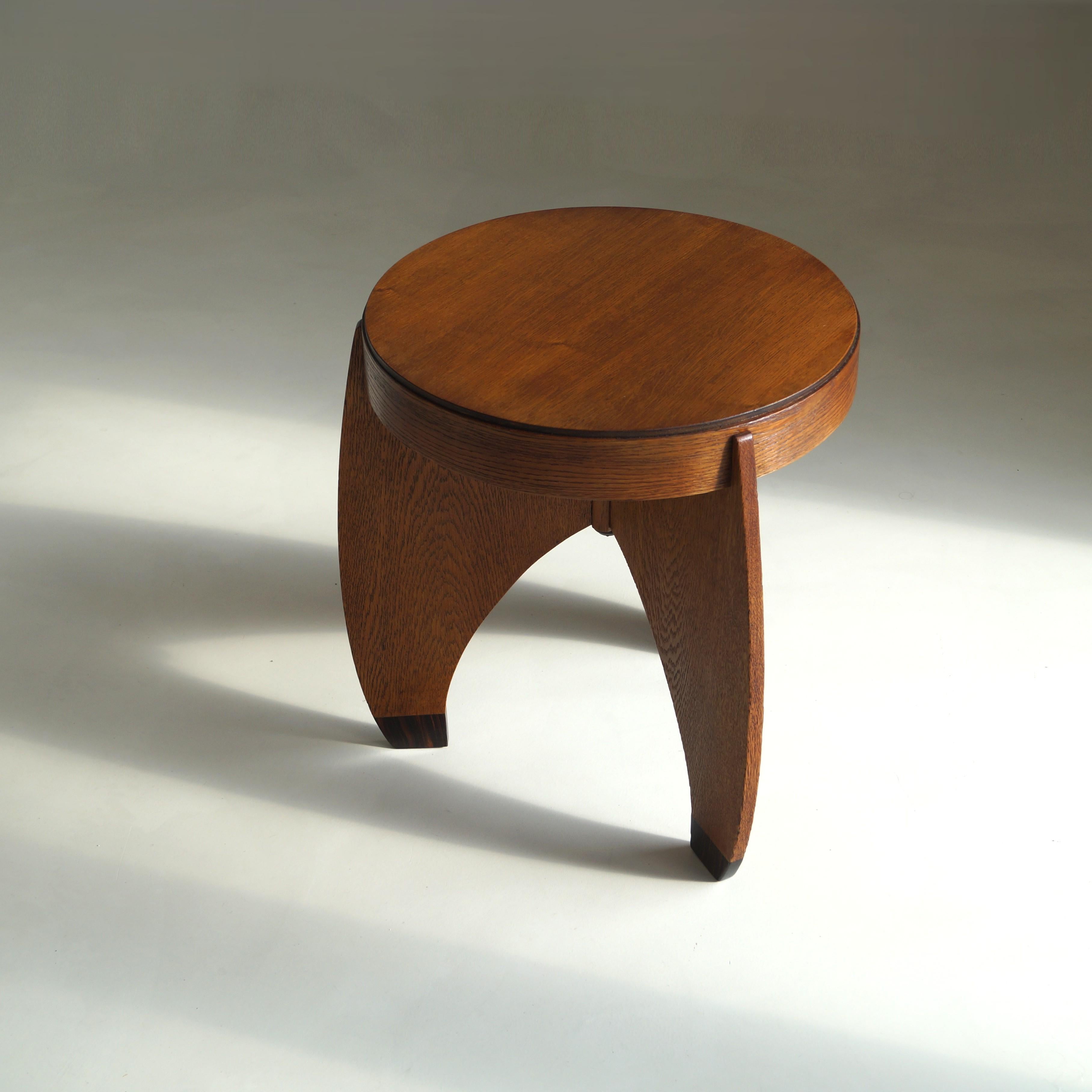 Amsterdam School accent table by L. J. Verweij for “Intima” Amsterdam, 1920s For Sale 7