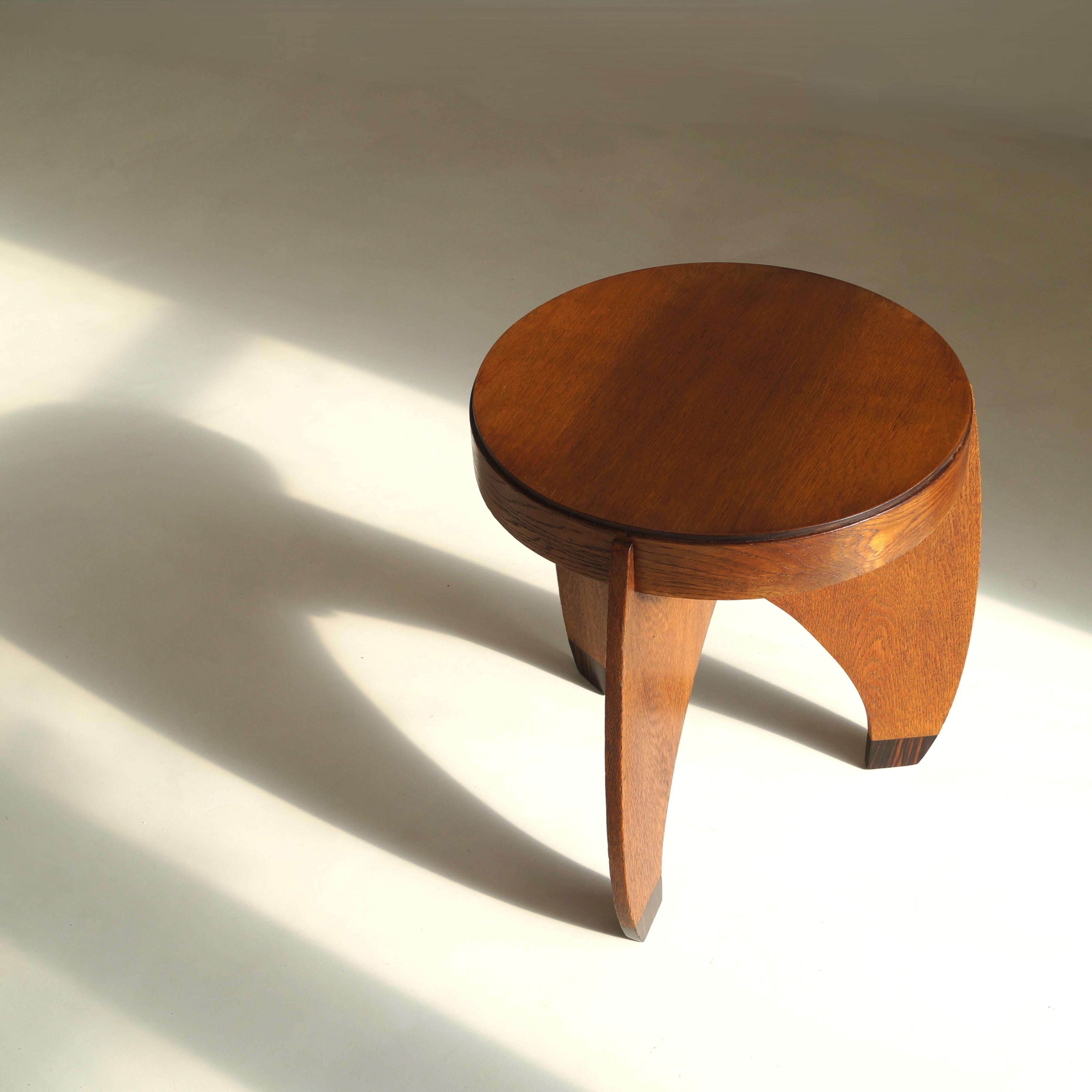Amsterdam School accent table by L. J. Verweij for “Intima” Amsterdam, 1920s For Sale 8