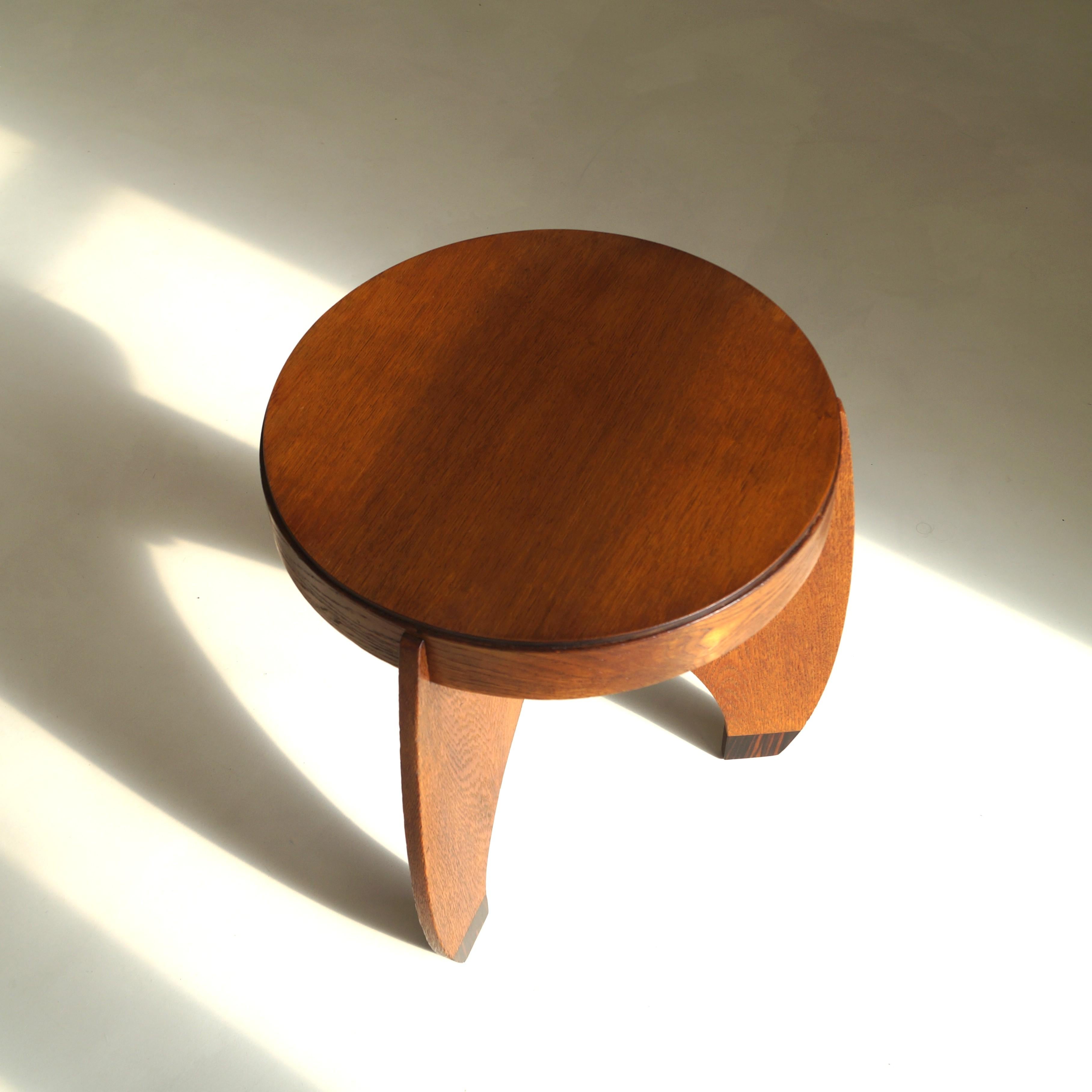 Amsterdam School accent table by L. J. Verweij for “Intima” Amsterdam, 1920s For Sale 9
