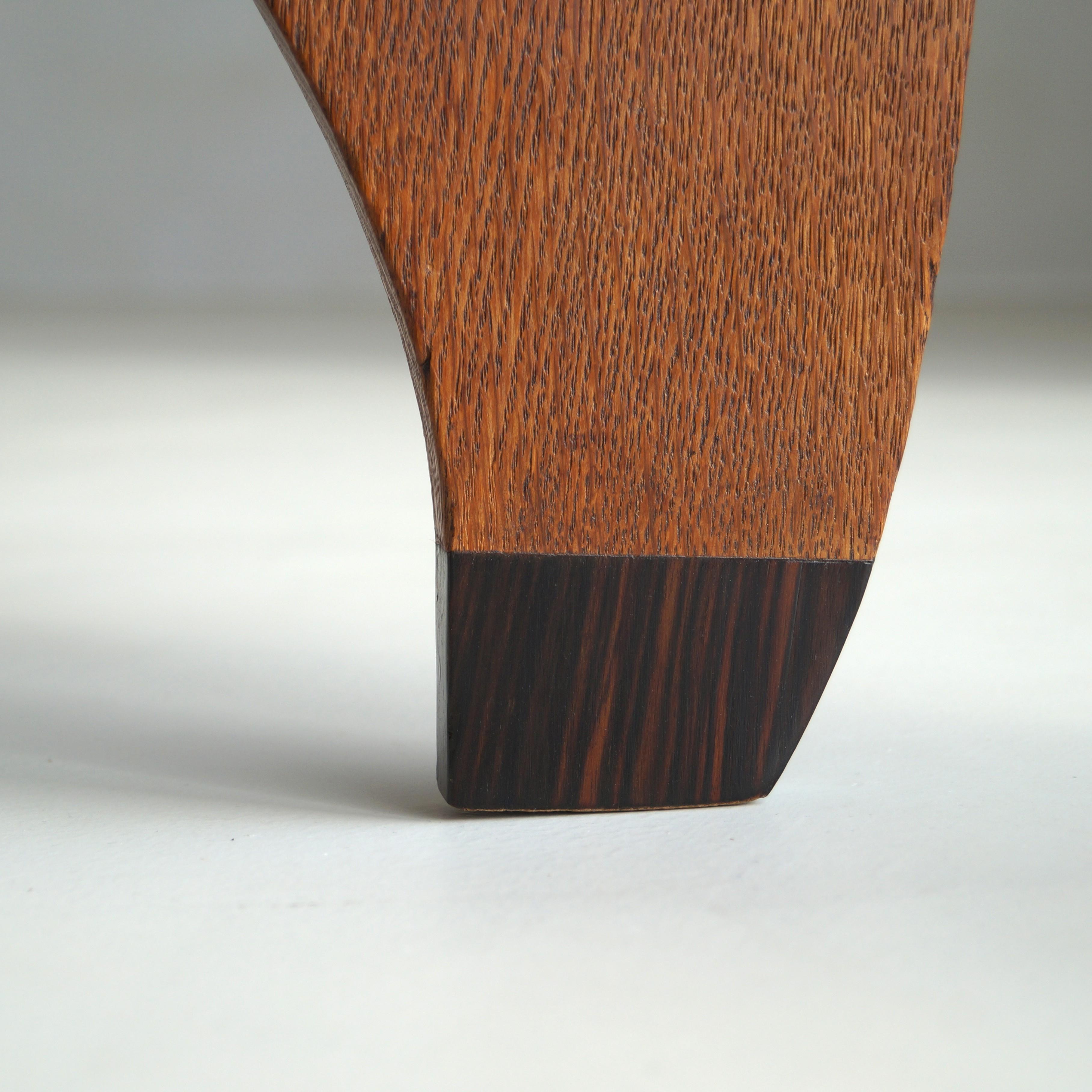 Amsterdam School accent table by L. J. Verweij for “Intima” Amsterdam, 1920s For Sale 12