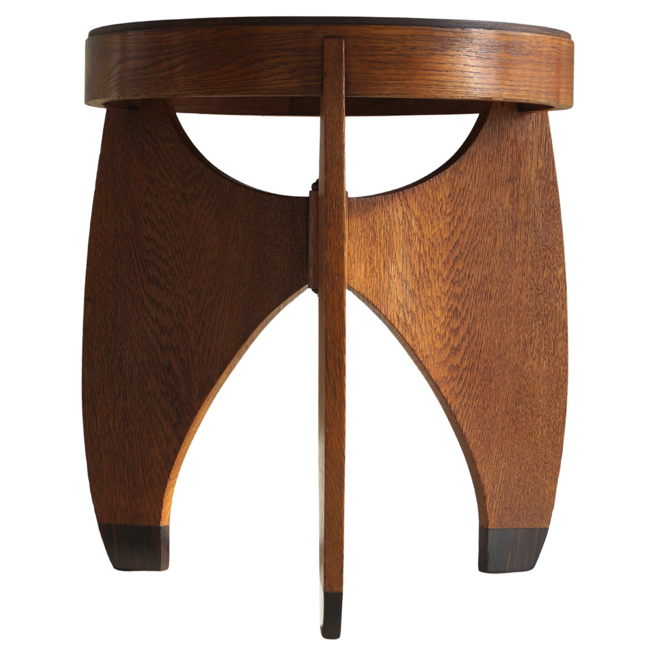 Amsterdam School accent table by L. J. Verweij for “Intima” Amsterdam, 1920s For Sale