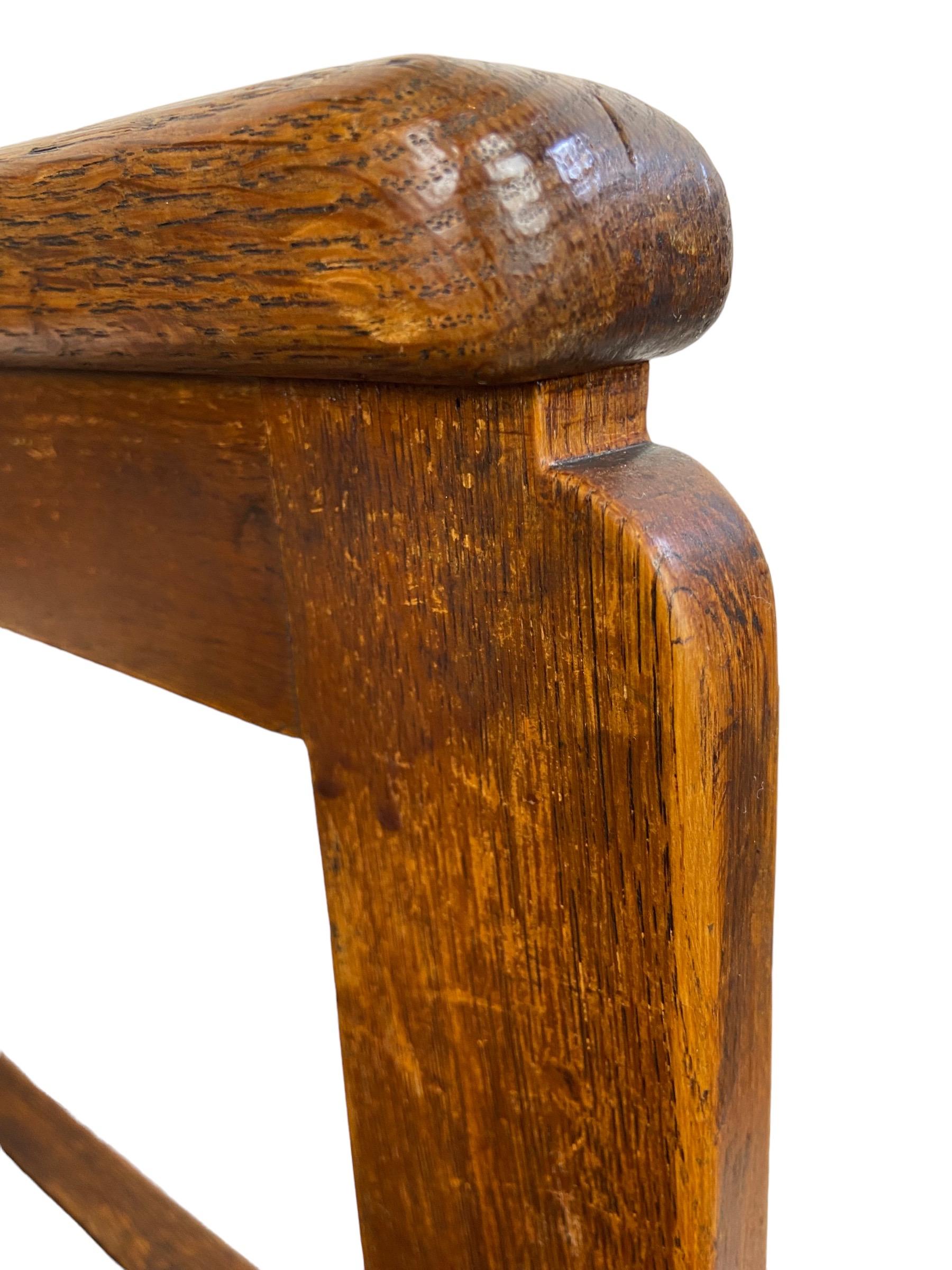 Oak Amsterdam School Armchair “J.A. Huizinga” For Sale