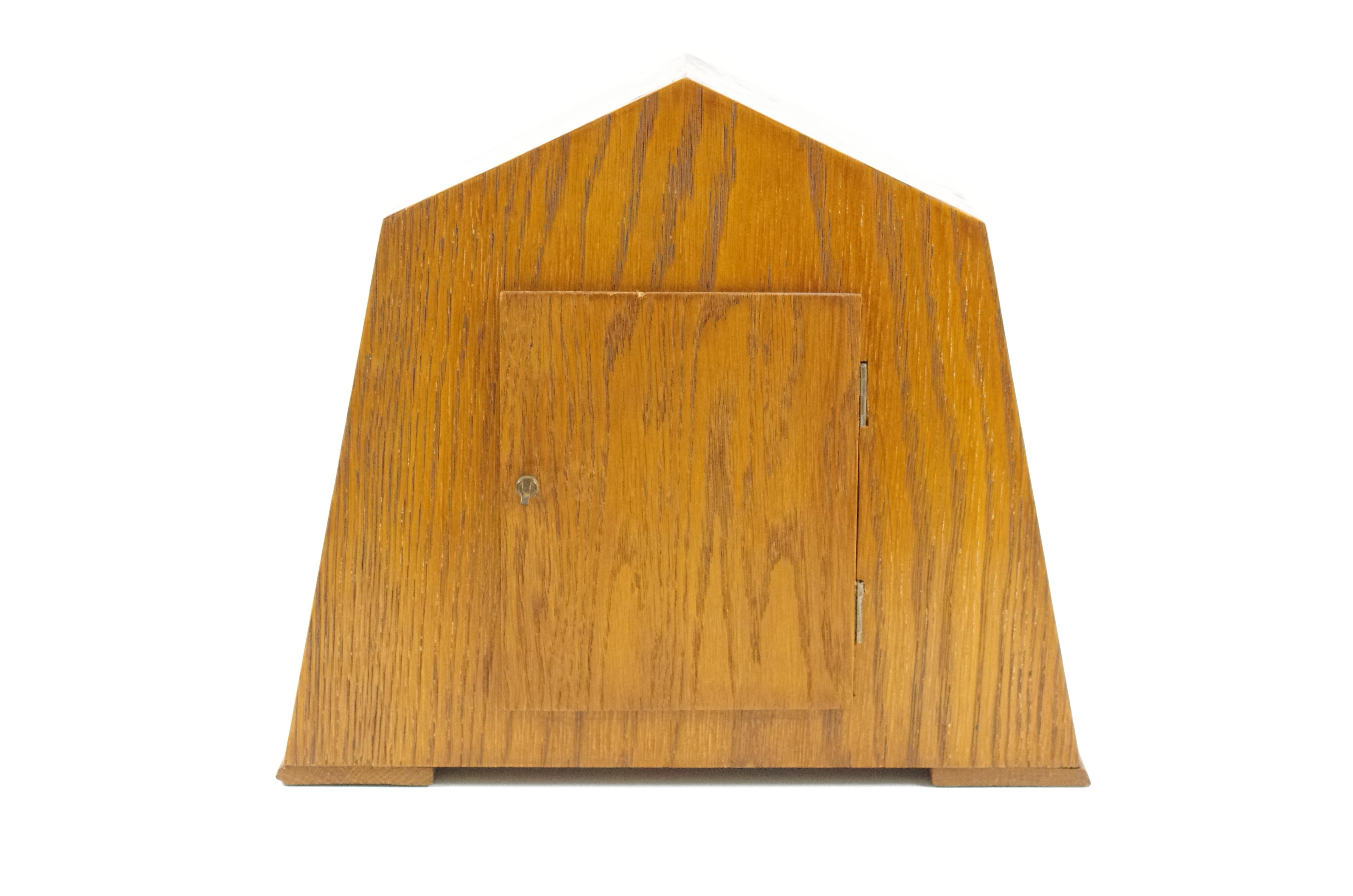 20th Century Amsterdam School Art Deco Mantel Clock not functioning For Sale