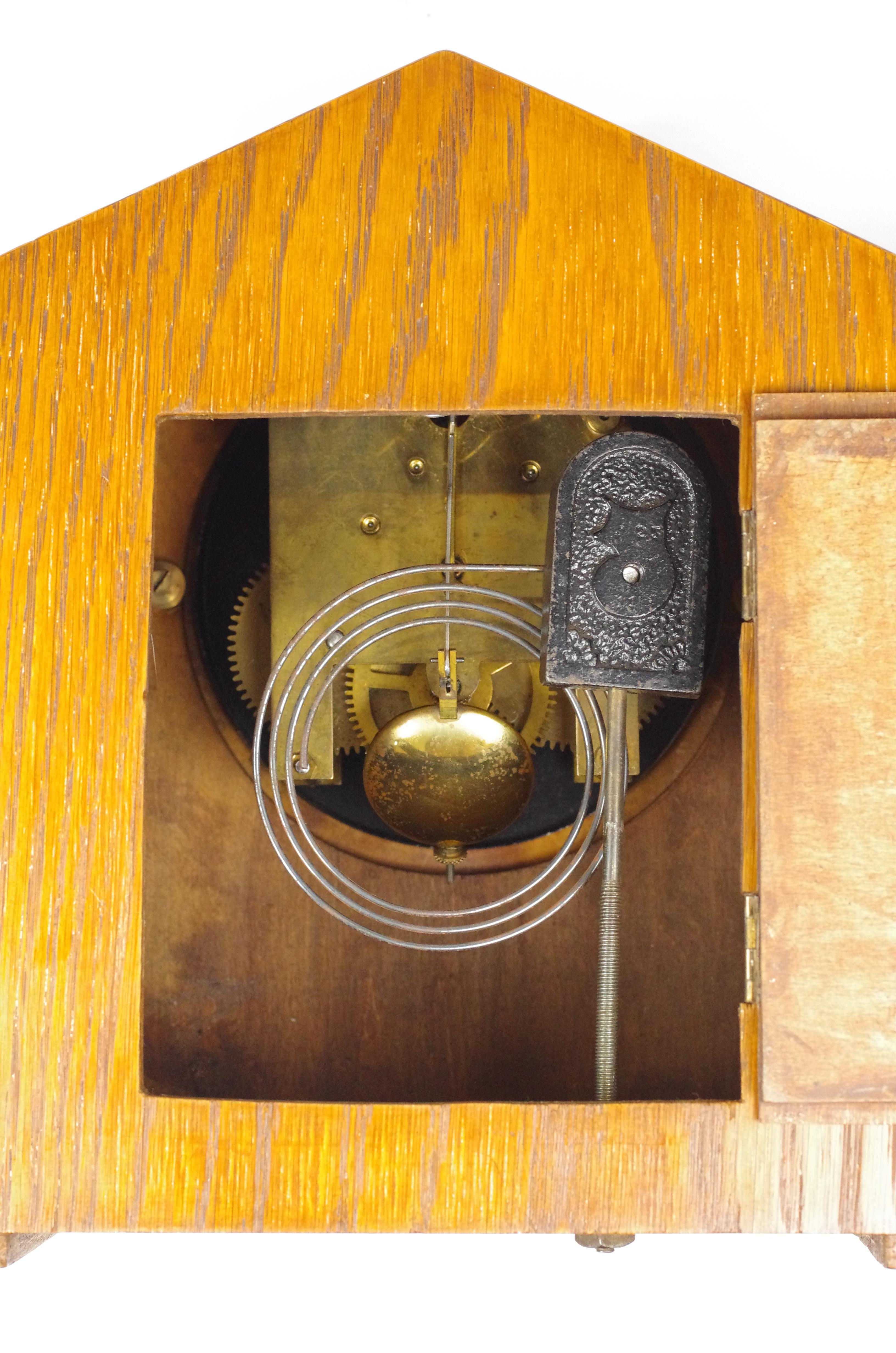 Amsterdam School Art Deco Mantel Clock not functioning For Sale 2