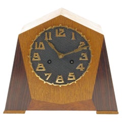 Orologio da tavolo Art Deco della Scuola di Amsterdam non funzionante