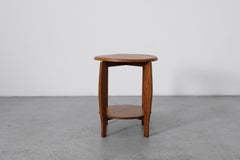 Amsterdam School Art Deco Two-Tiered Oak Side Table Plant Stand, 1920s