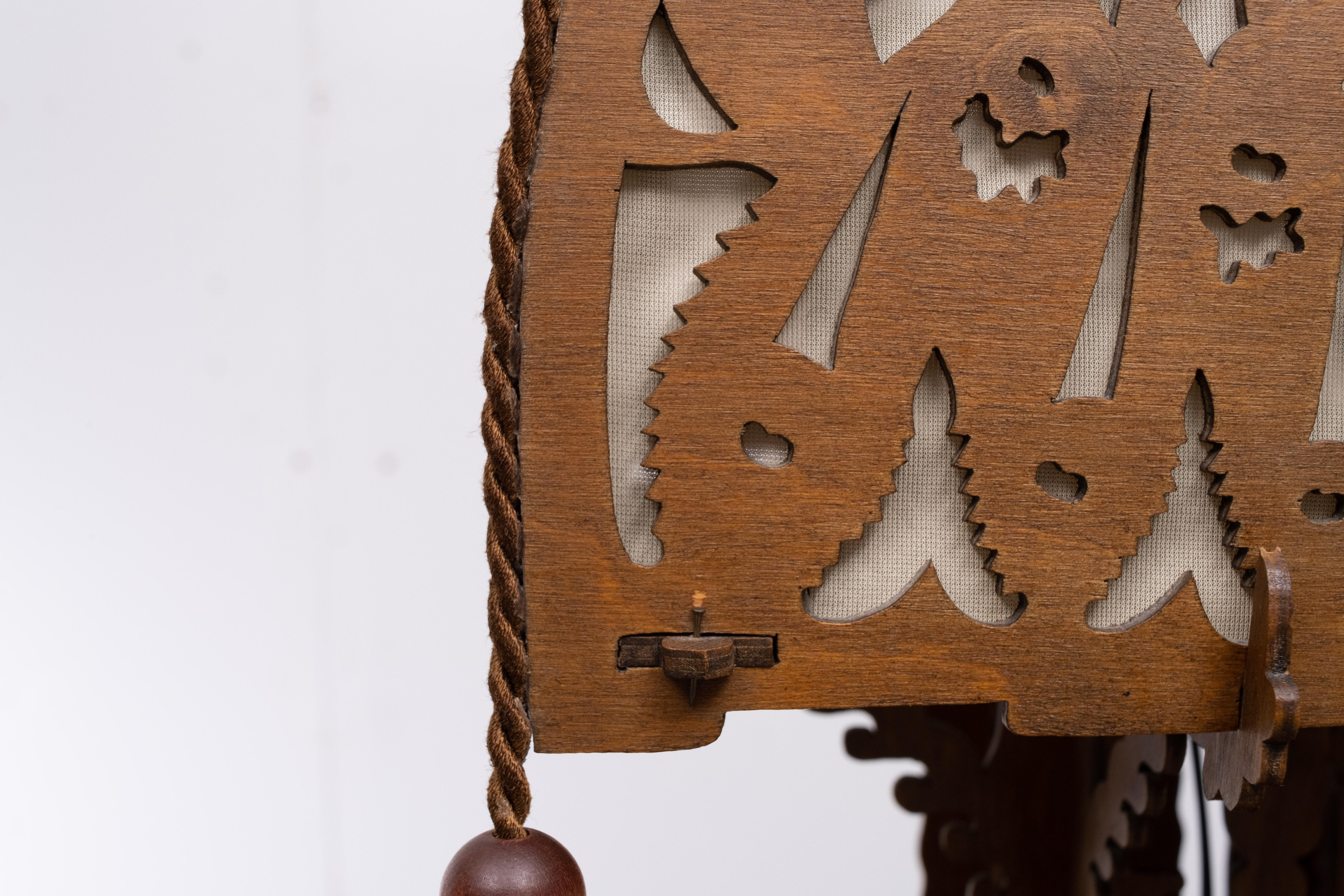 Plywood Amsterdam School Arts & Crafts, Table Lamp 1920/30 Holland