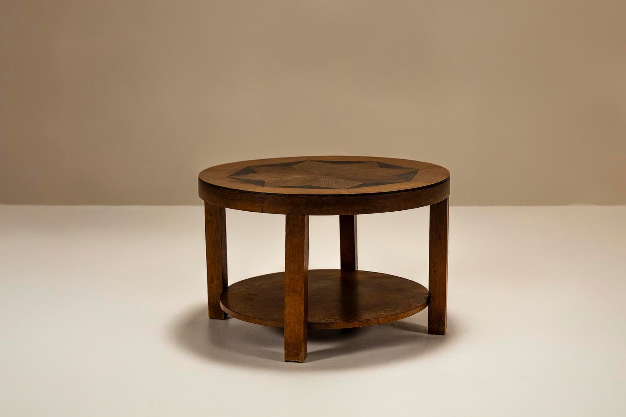 Dutch Amsterdam School Coffee Table with Star-shaped Top, The Netherlands 1930s For Sale