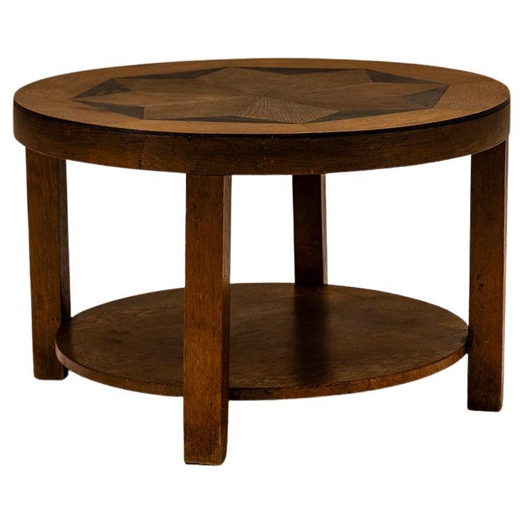Amsterdam School Coffee Table with Star-shaped Top, The Netherlands 1930s For Sale
