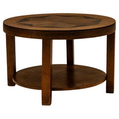 Amsterdam School Coffee Table with Star-shaped Top, The Netherlands 1930s