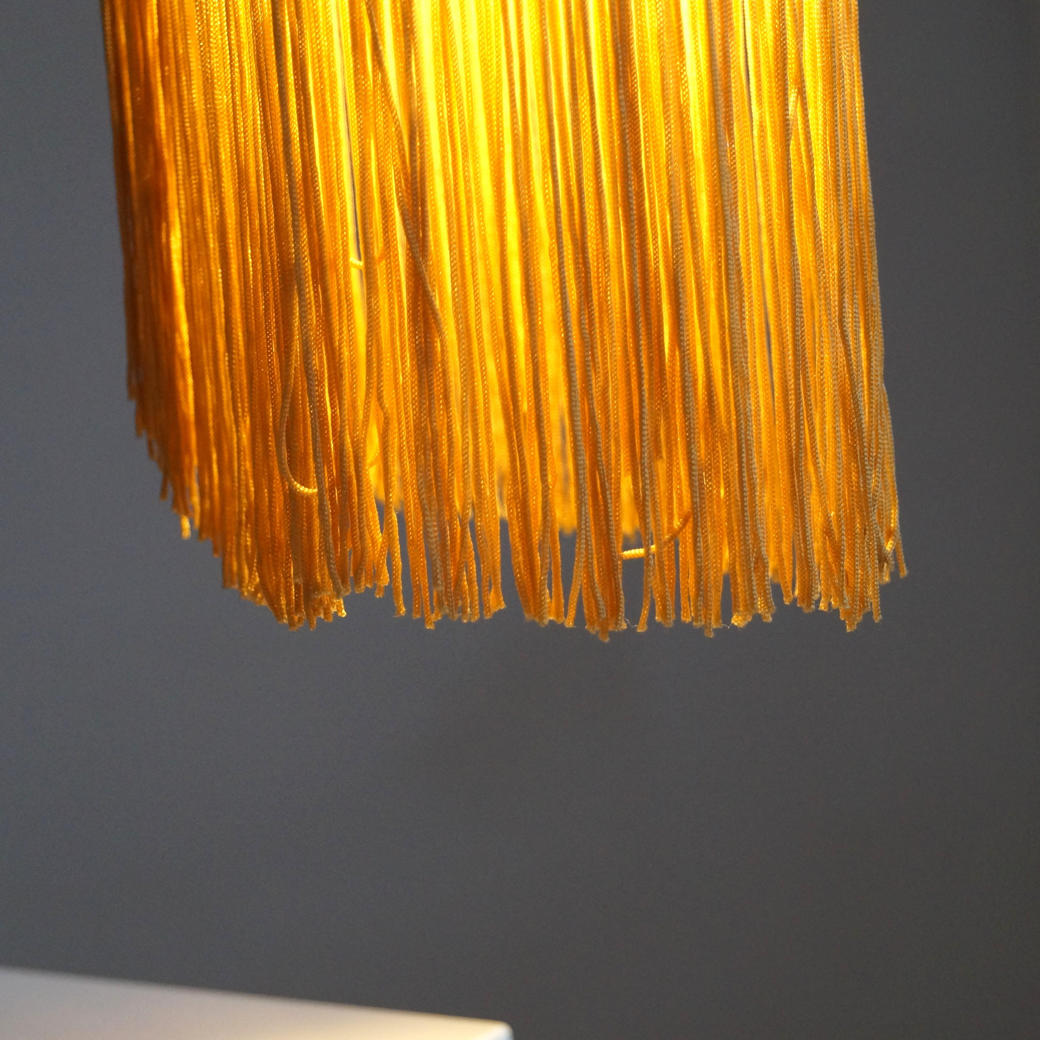 Lampe de bureau en cuivre et franges de l'école d'Amsterdam par Conrad Fehn, années 1920 en vente 11