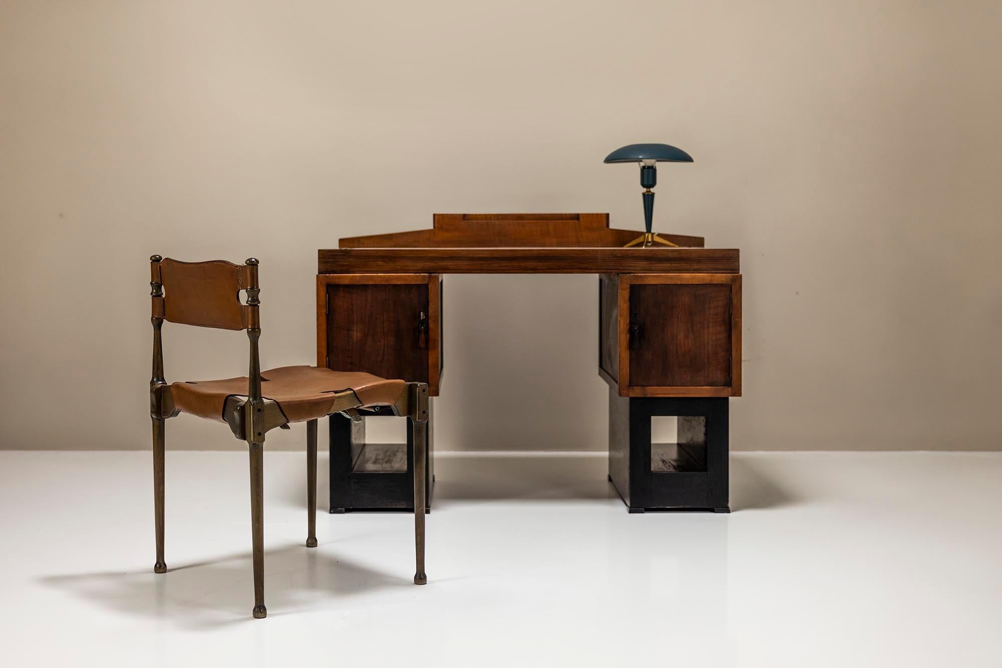 This desk is most probably designed by the Dutch architect and furniture designer Anton Hamaker. He has more than four hundred buildings to his name and in addition to being an architect, he was also a sought-after furniture designer. Hamaker was