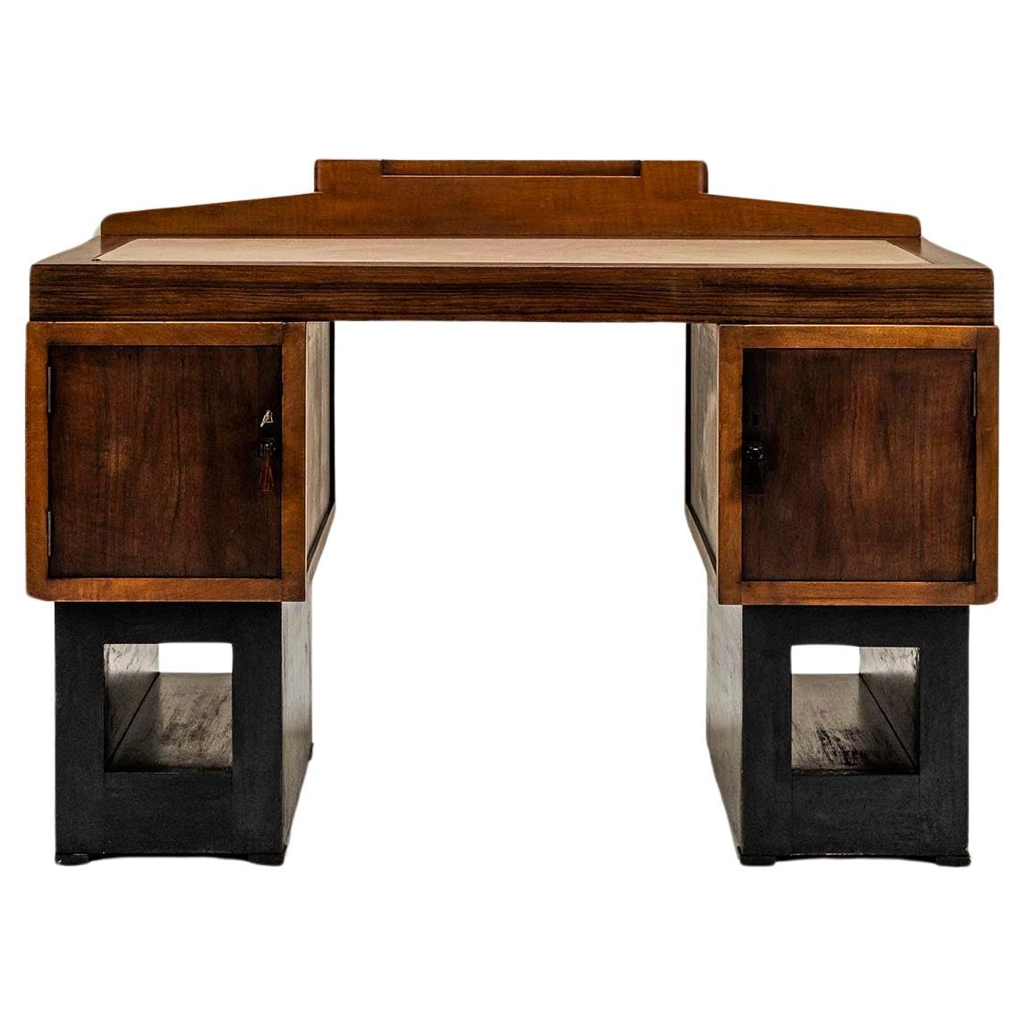 Amsterdam School Cubist Desk by Anton Hamaker for 't Woonhuys, 1930s For Sale