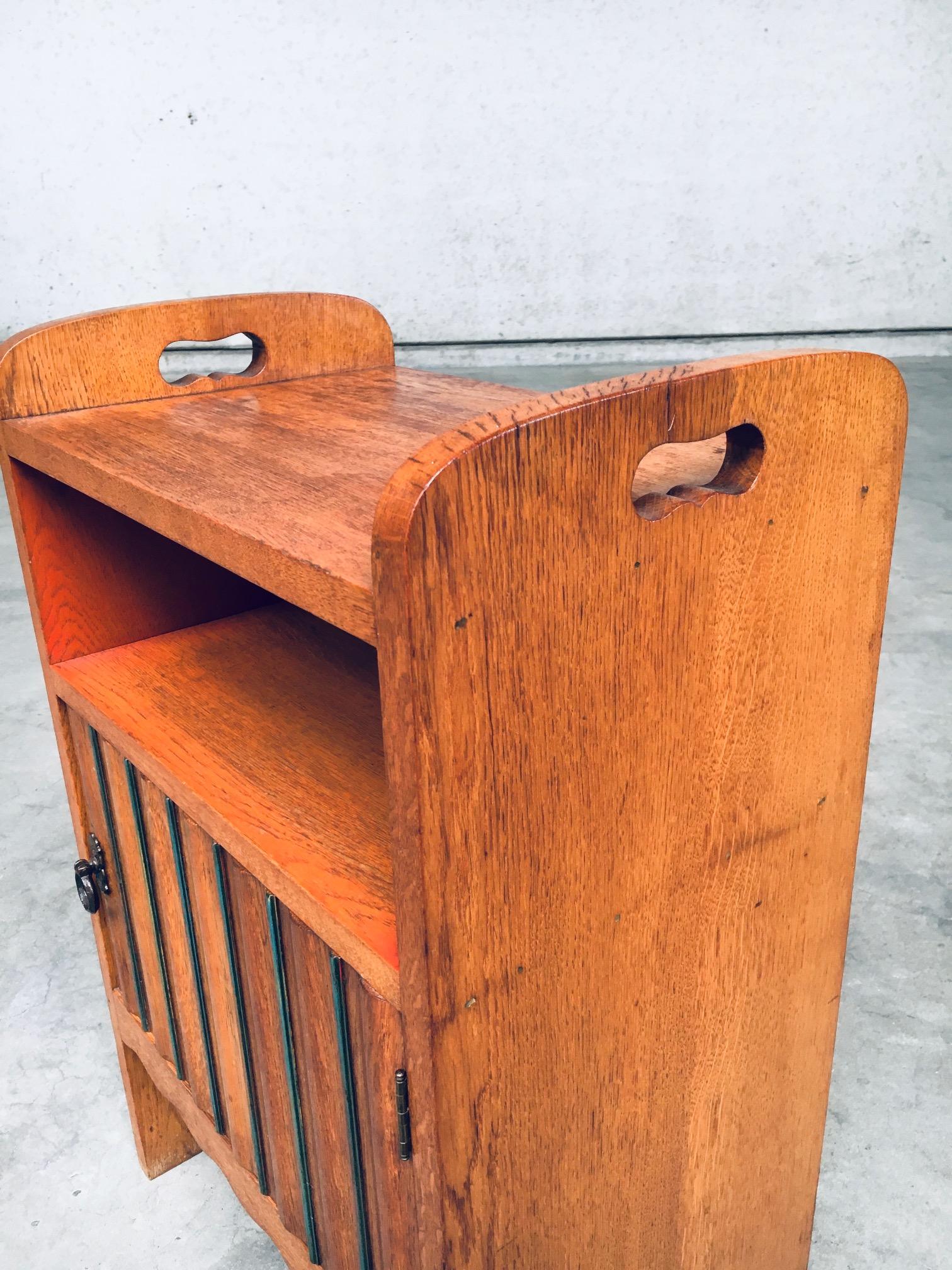 Meuble de chevet Amsterdam School Design, Pays-Bas années 1920 en vente 12