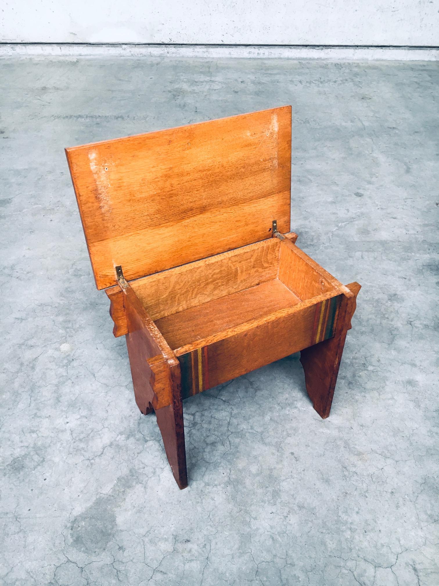 Amsterdam School Design Side Table, Netherlands 1920's For Sale 3