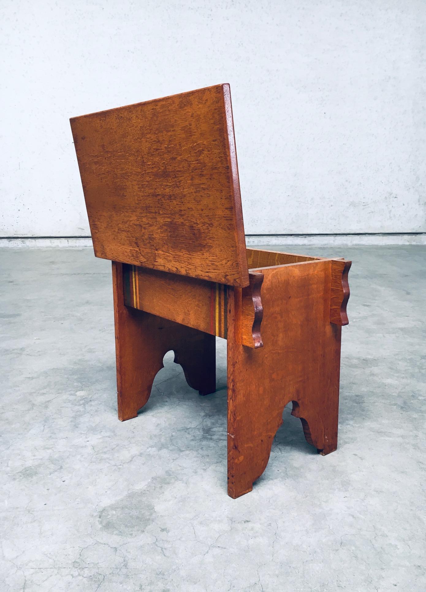 Amsterdam School Design Side Table, Netherlands 1920's For Sale 5