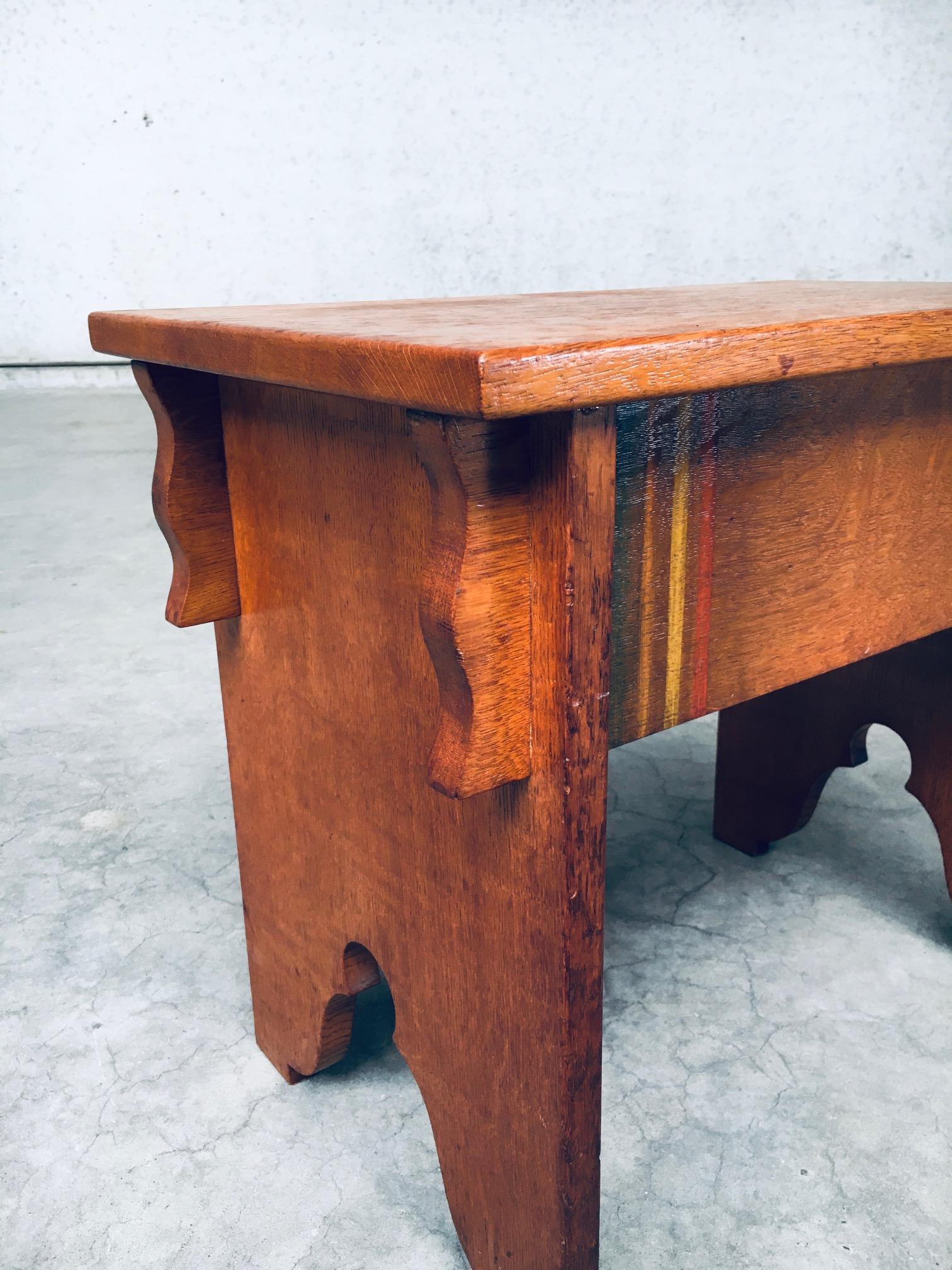 Amsterdam School Design Side Table, Netherlands 1920's For Sale 9