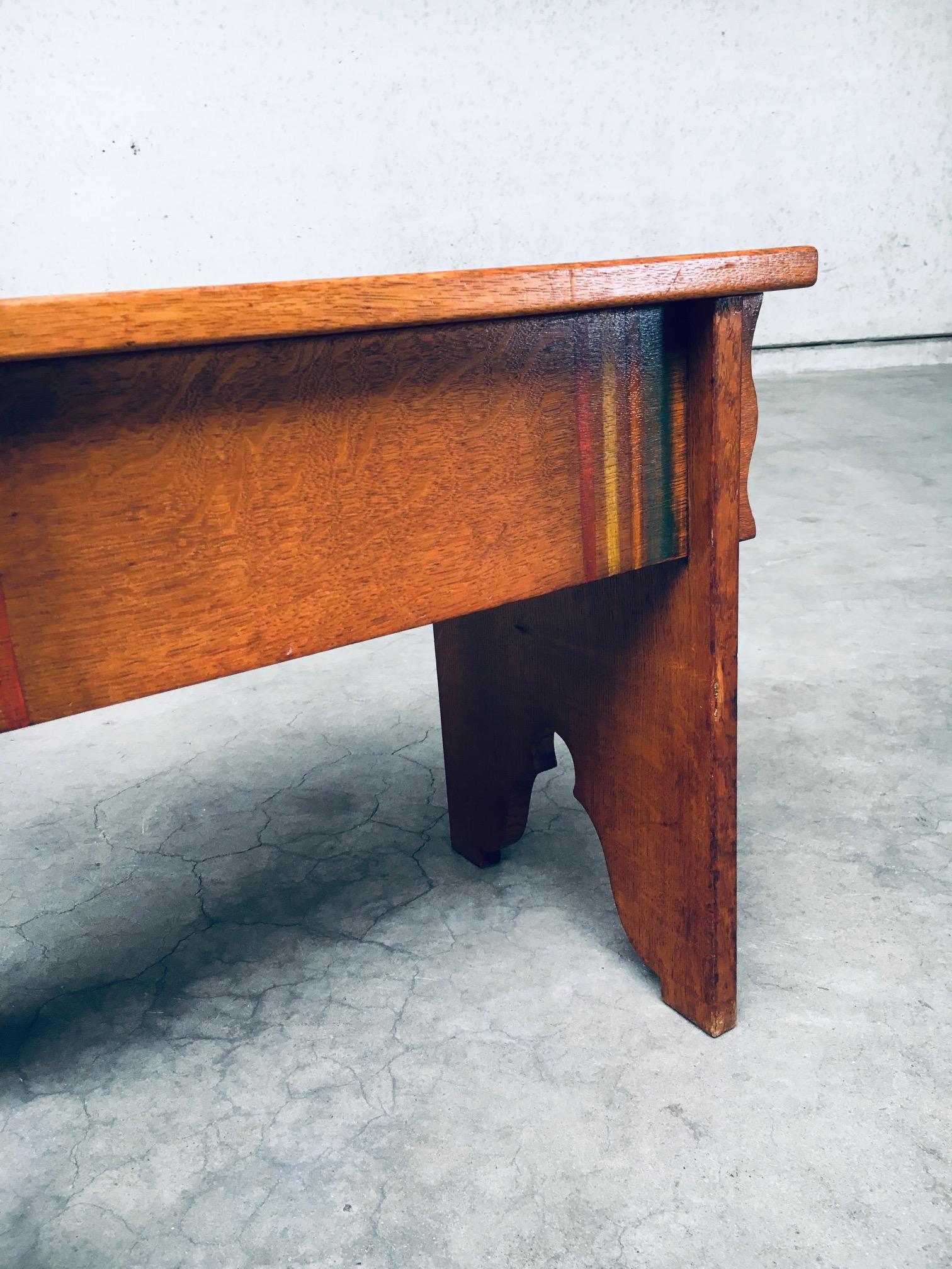 Amsterdam School Design Side Table, Netherlands 1920's For Sale 10
