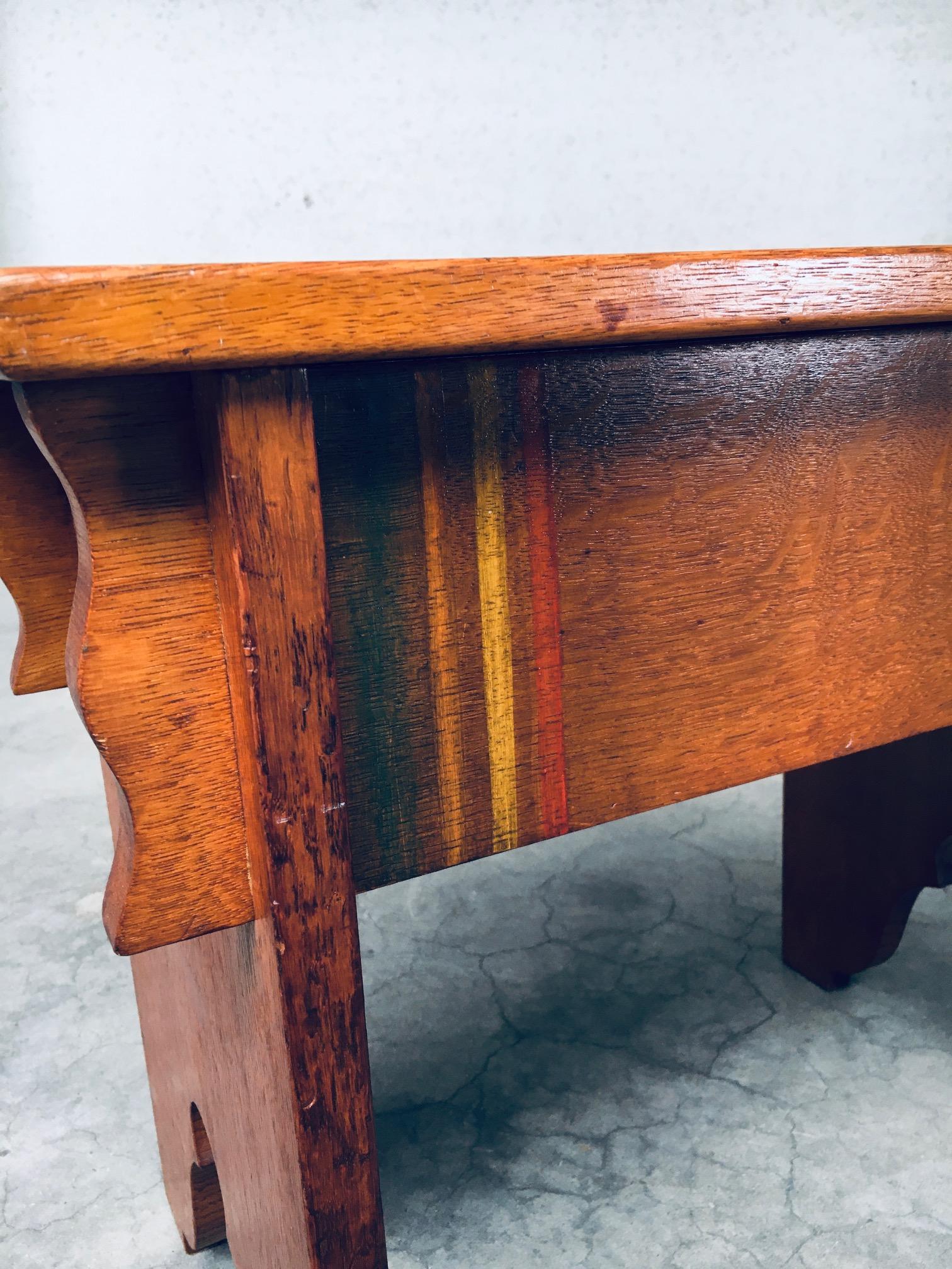 Amsterdam School Design Side Table, Netherlands 1920's For Sale 11