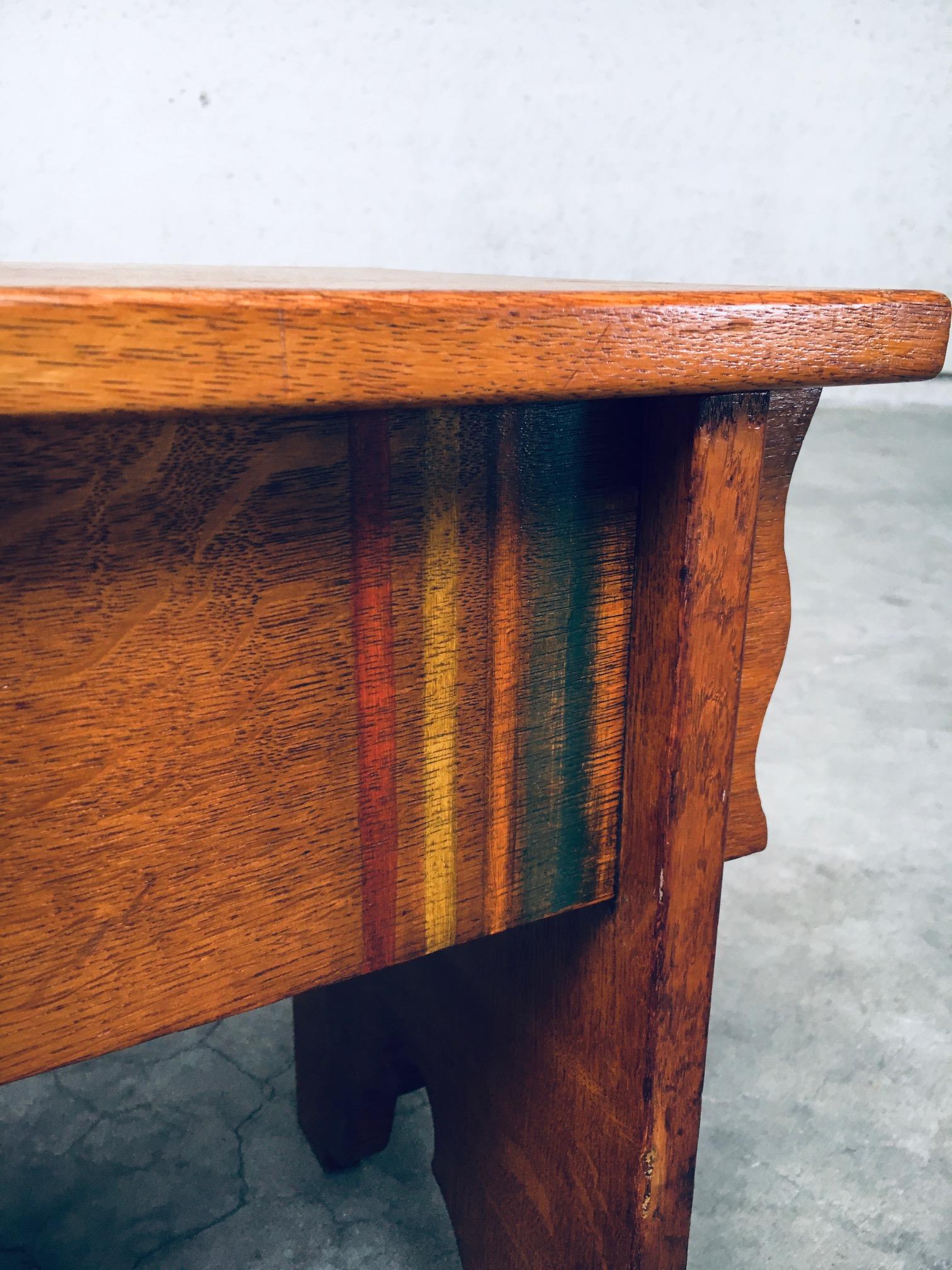 Amsterdam School Design Side Table, Netherlands 1920's For Sale 12