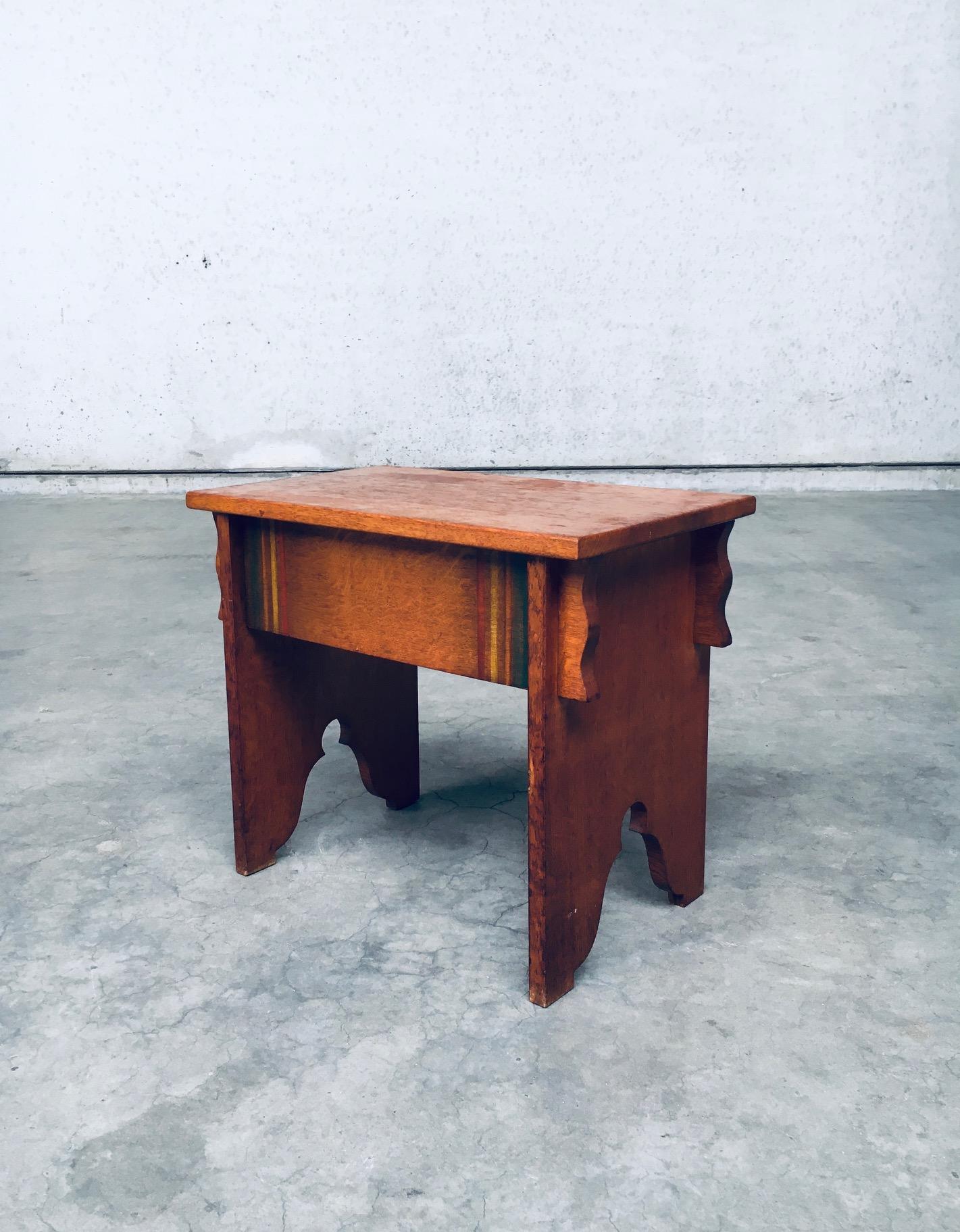 Dutch Amsterdam School Design Side Table, Netherlands 1920's For Sale