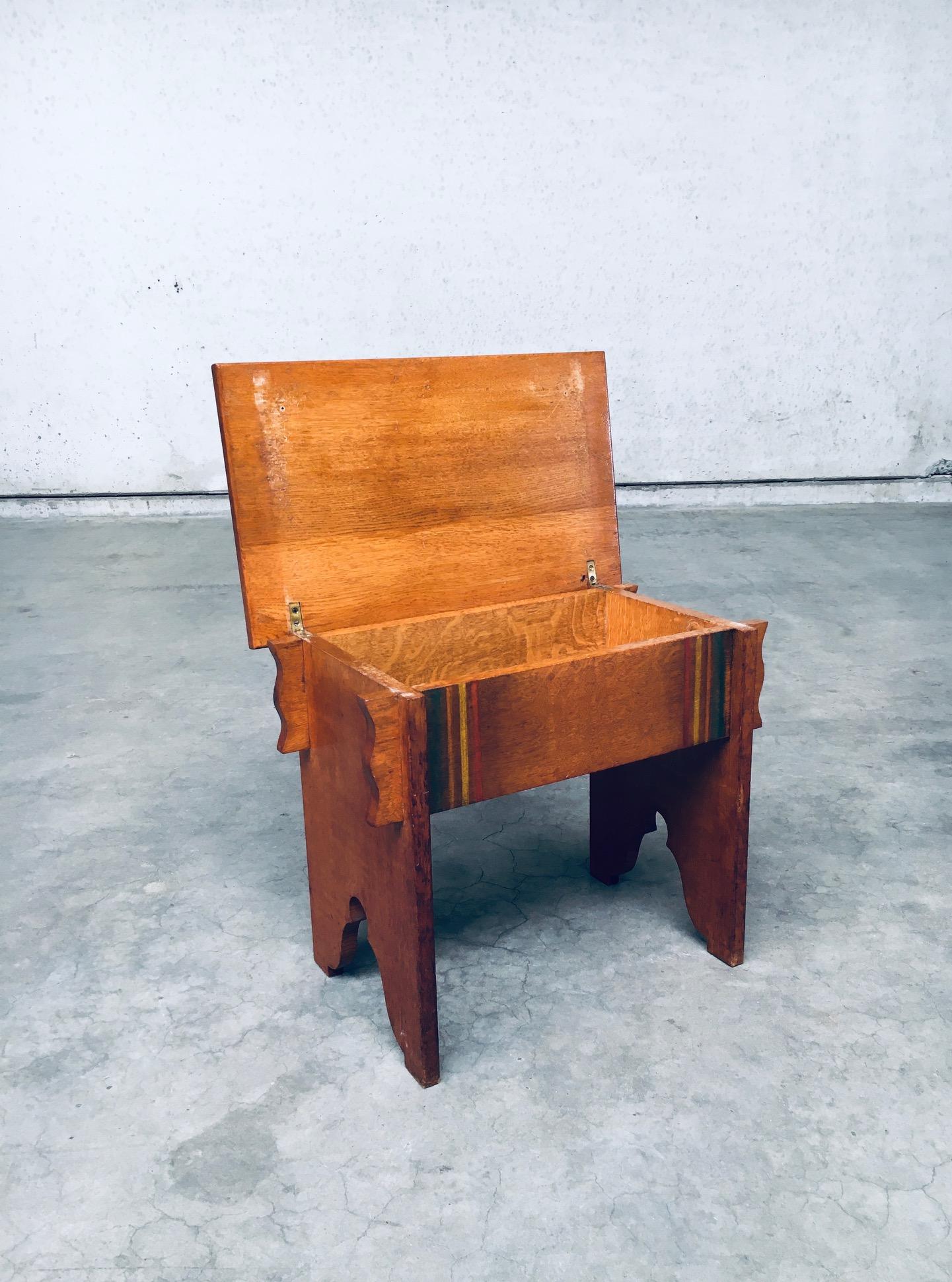 Amsterdam School Design Side Table, Netherlands 1920's For Sale 2