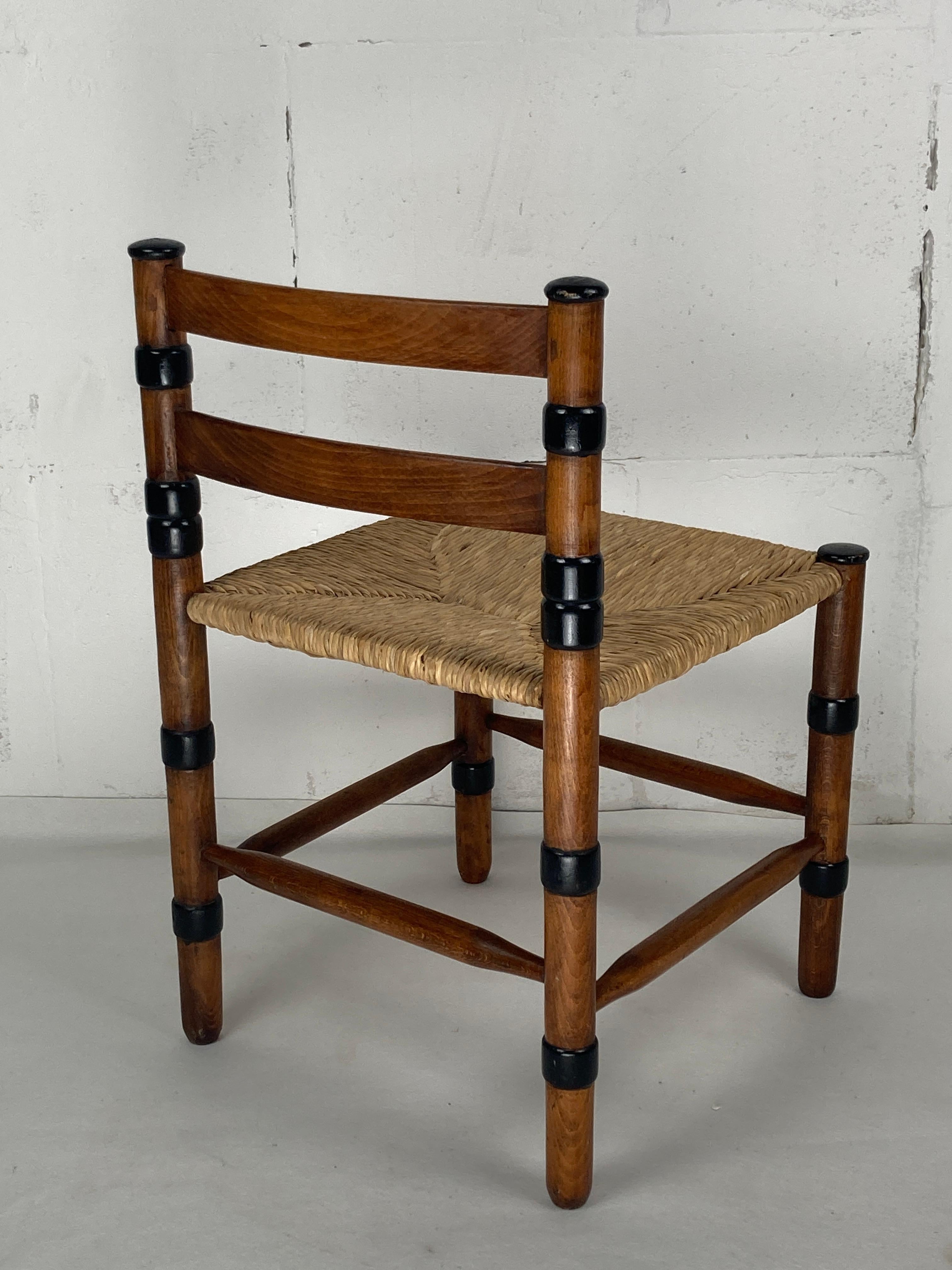 Amsterdam school dutch art deco low rush side chair by jac. levee 1930s 5