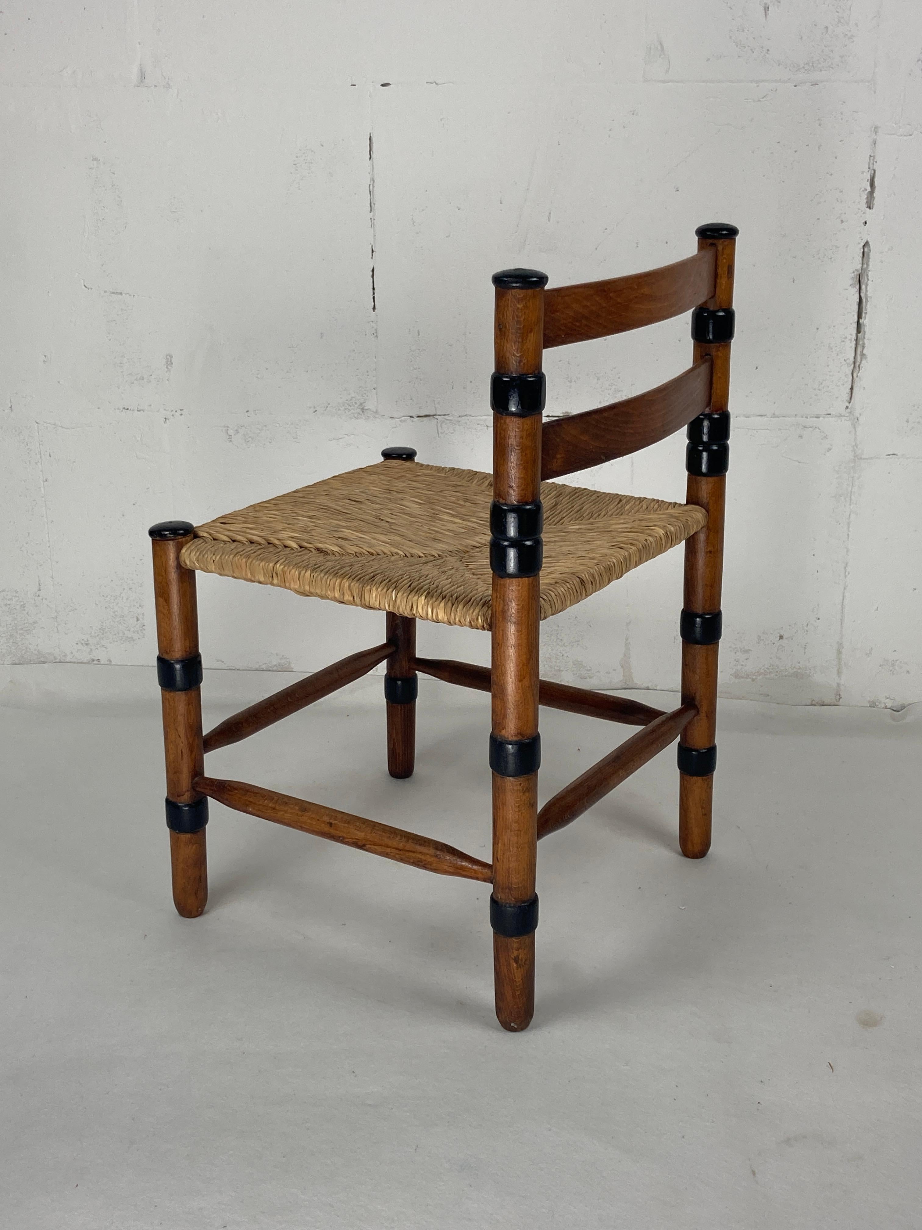 Amsterdam school dutch art deco low rush side chair by jac. levee 1930s 7