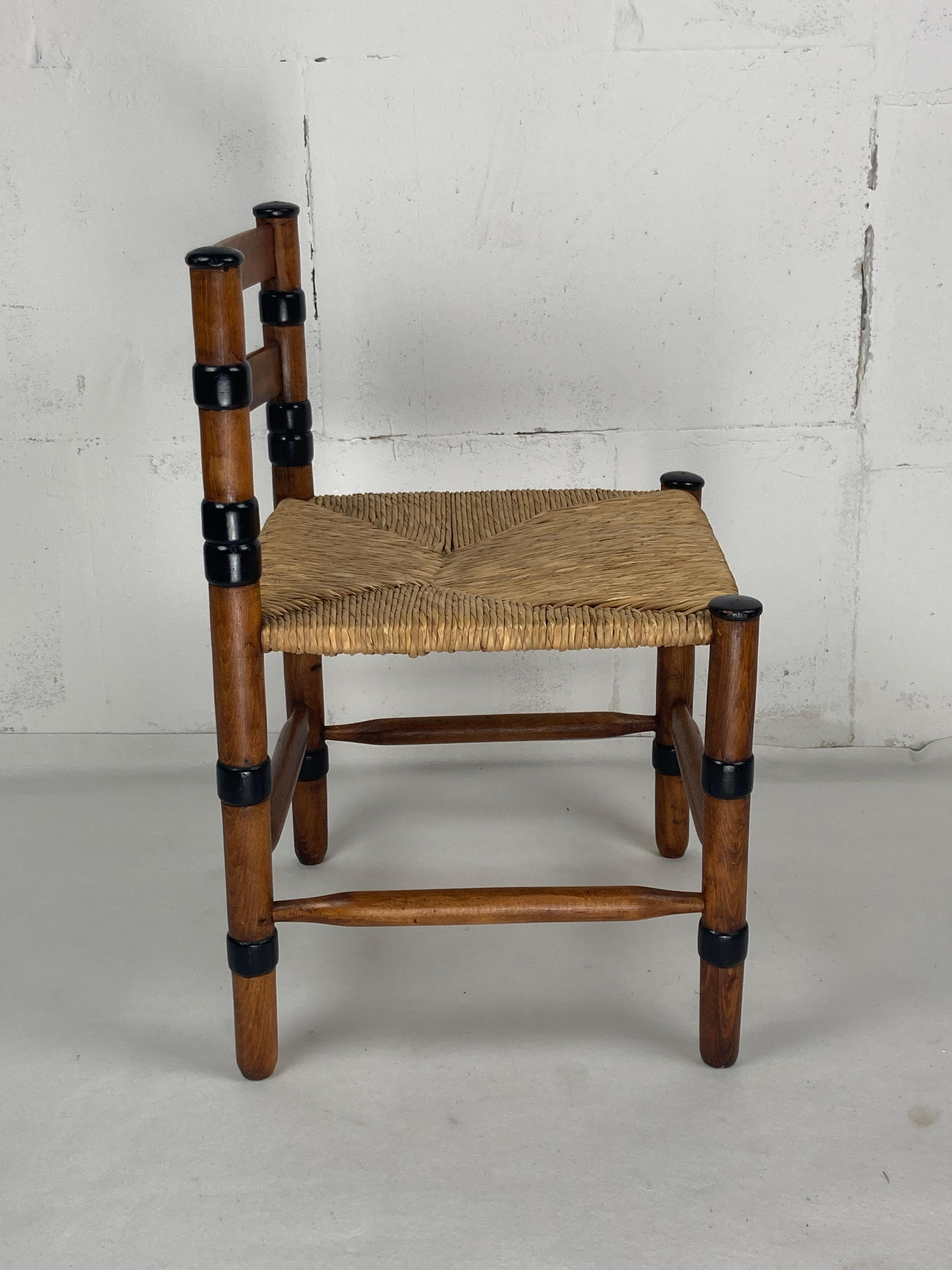 Amsterdam school dutch art deco low rush side chair by jac. levee 1930s 2