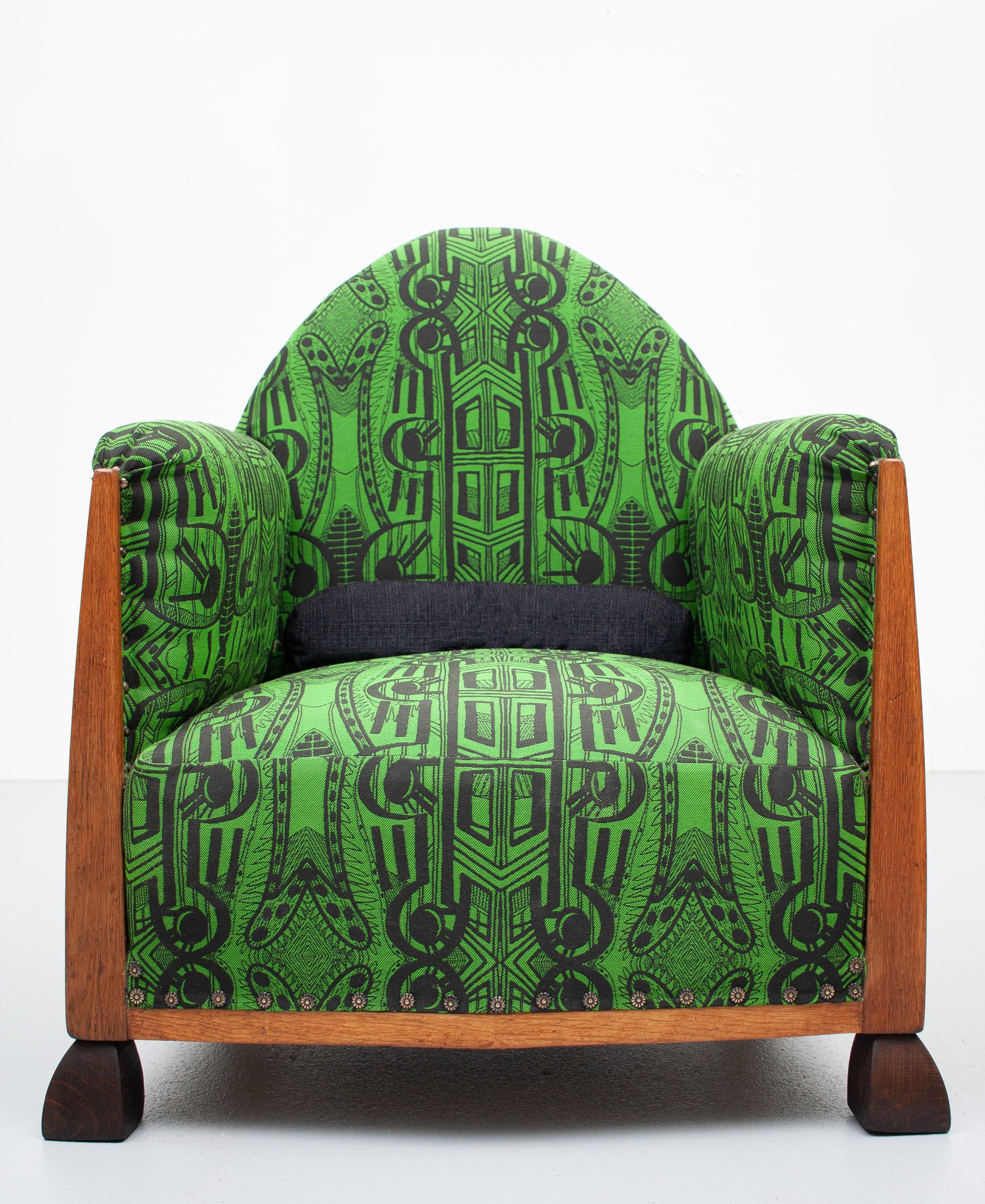 Early 20th Century Art deco Fauteuil Paul Bromberg, 1920s