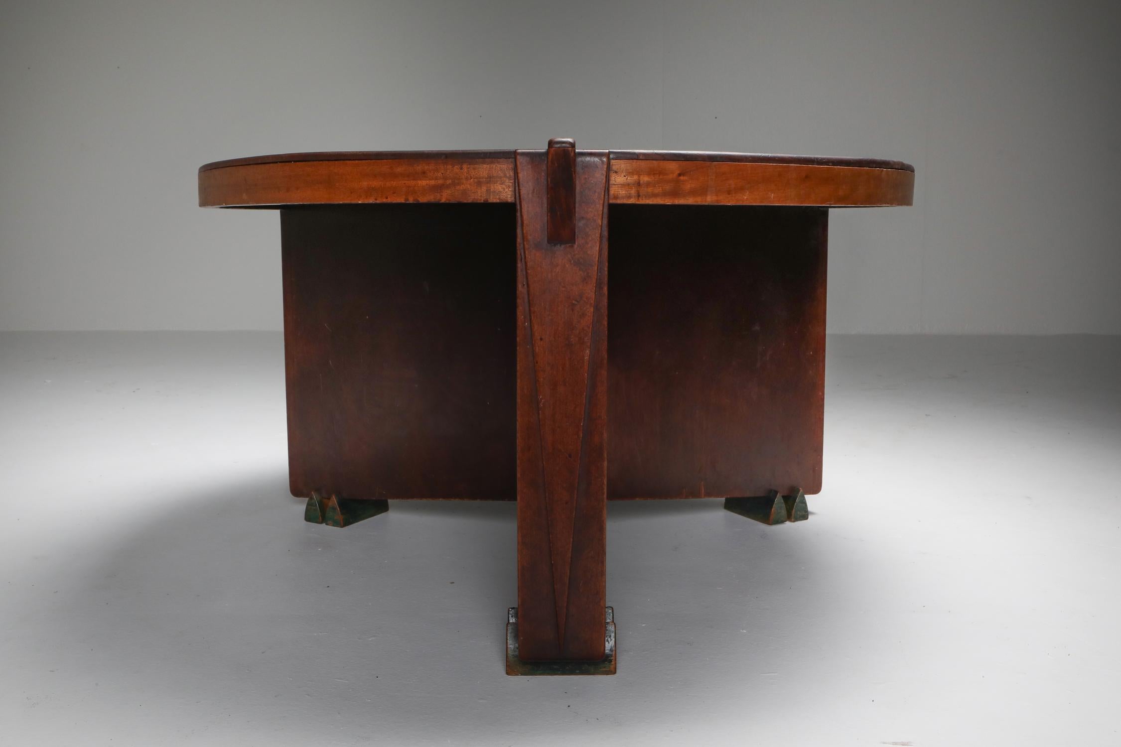 Amsterdam School Modernist Table by Hildo Krop 1