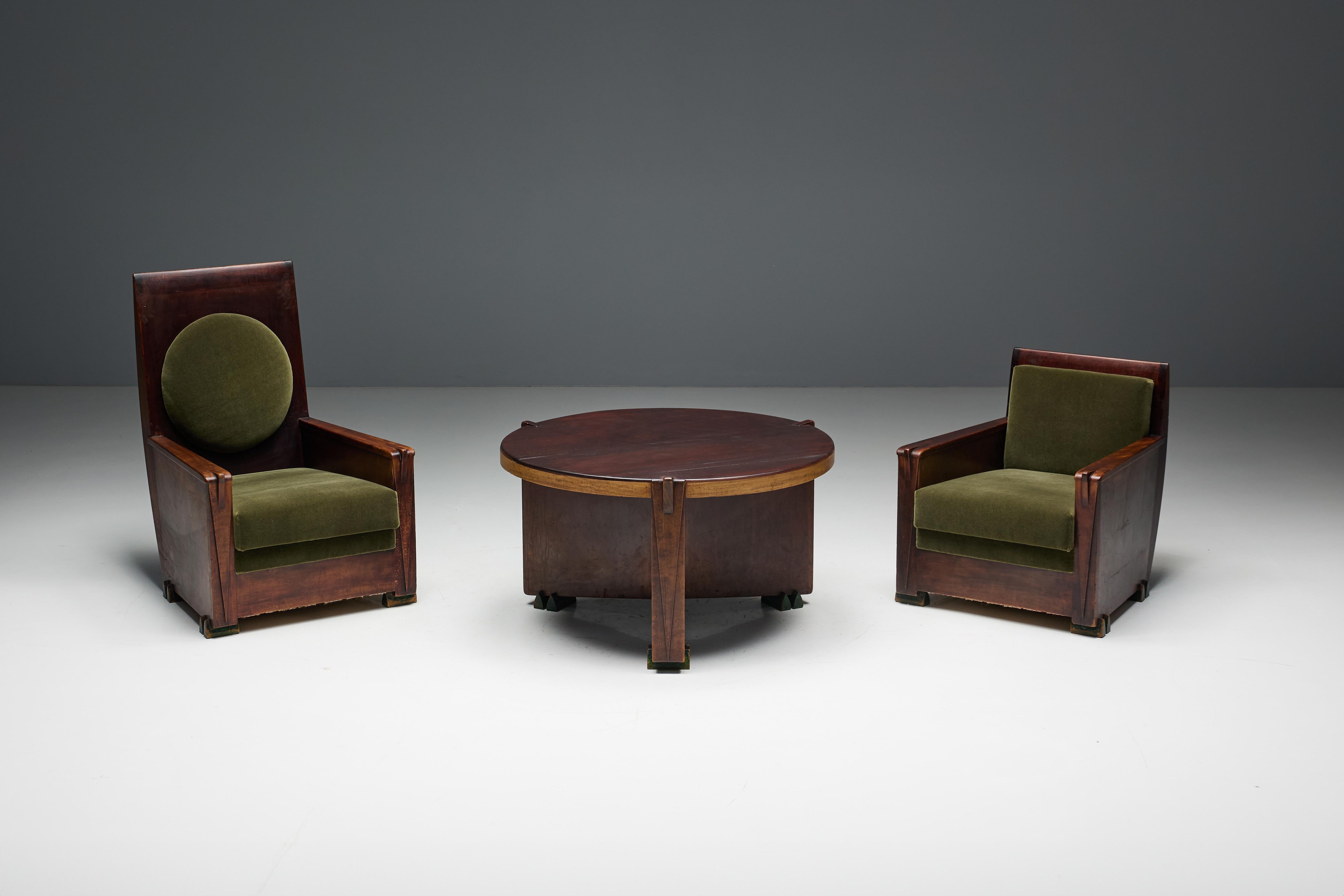 Modernistischer Tisch der Amsterdamer Schule von Hildo Krop, Niederlande, 1928 im Angebot 3