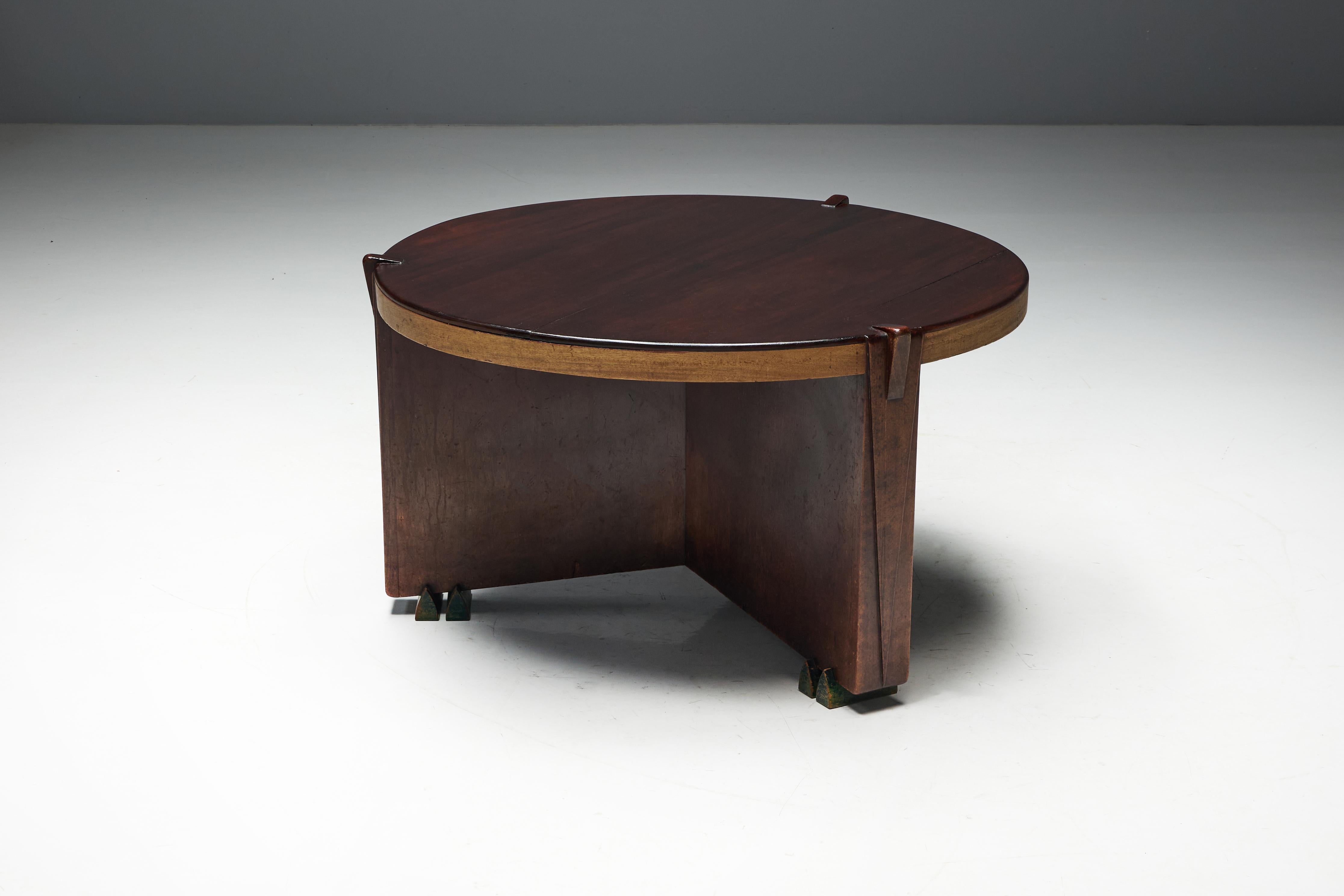 Modernistischer Tisch der Amsterdamer Schule von Hildo Krop, Niederlande, 1928 im Angebot 8