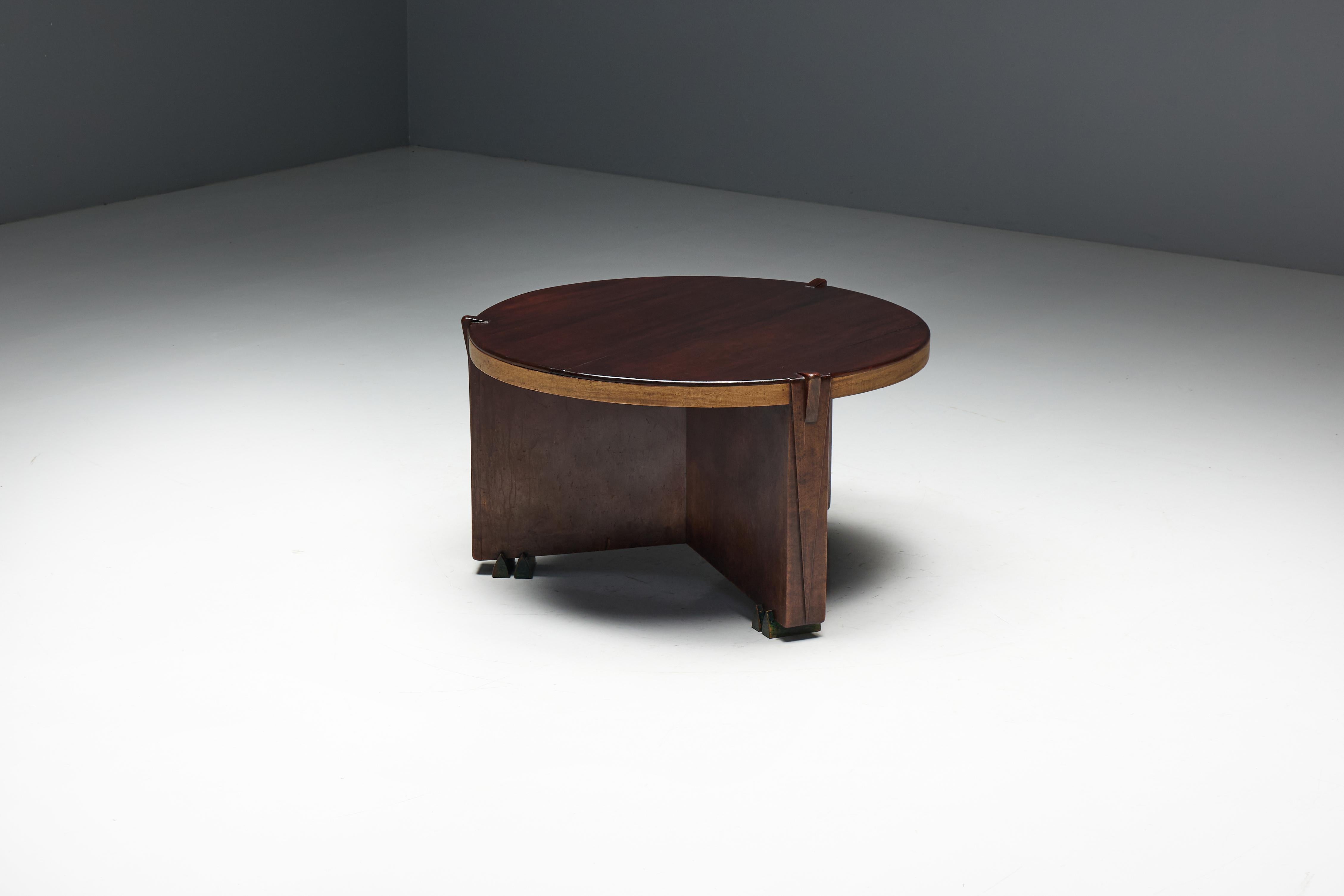 Modernistischer Tisch der Amsterdamer Schule von Hildo Krop, Niederlande, 1928 (Arts and Crafts) im Angebot