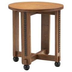 Amsterdam School Oak Coffee Table, The Netherlands 1930s