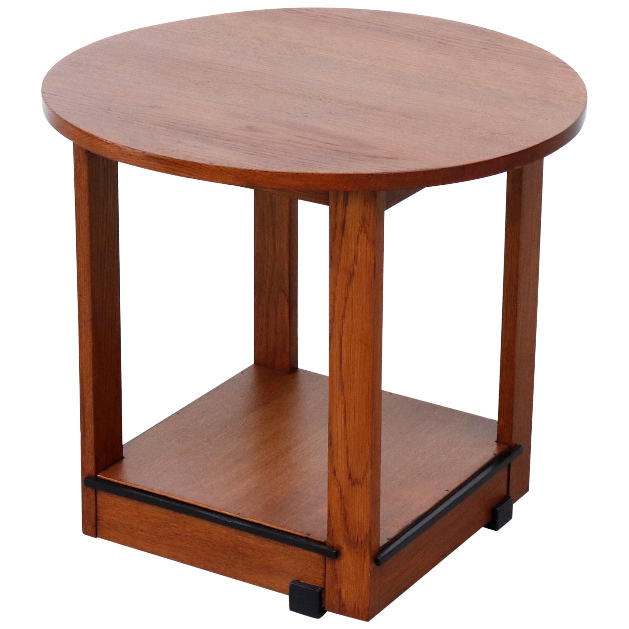 Amsterdam School Oak Side Table