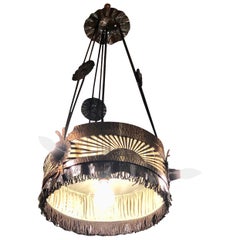 Lustre Art Déco original de l'École de design d'Amsterdam