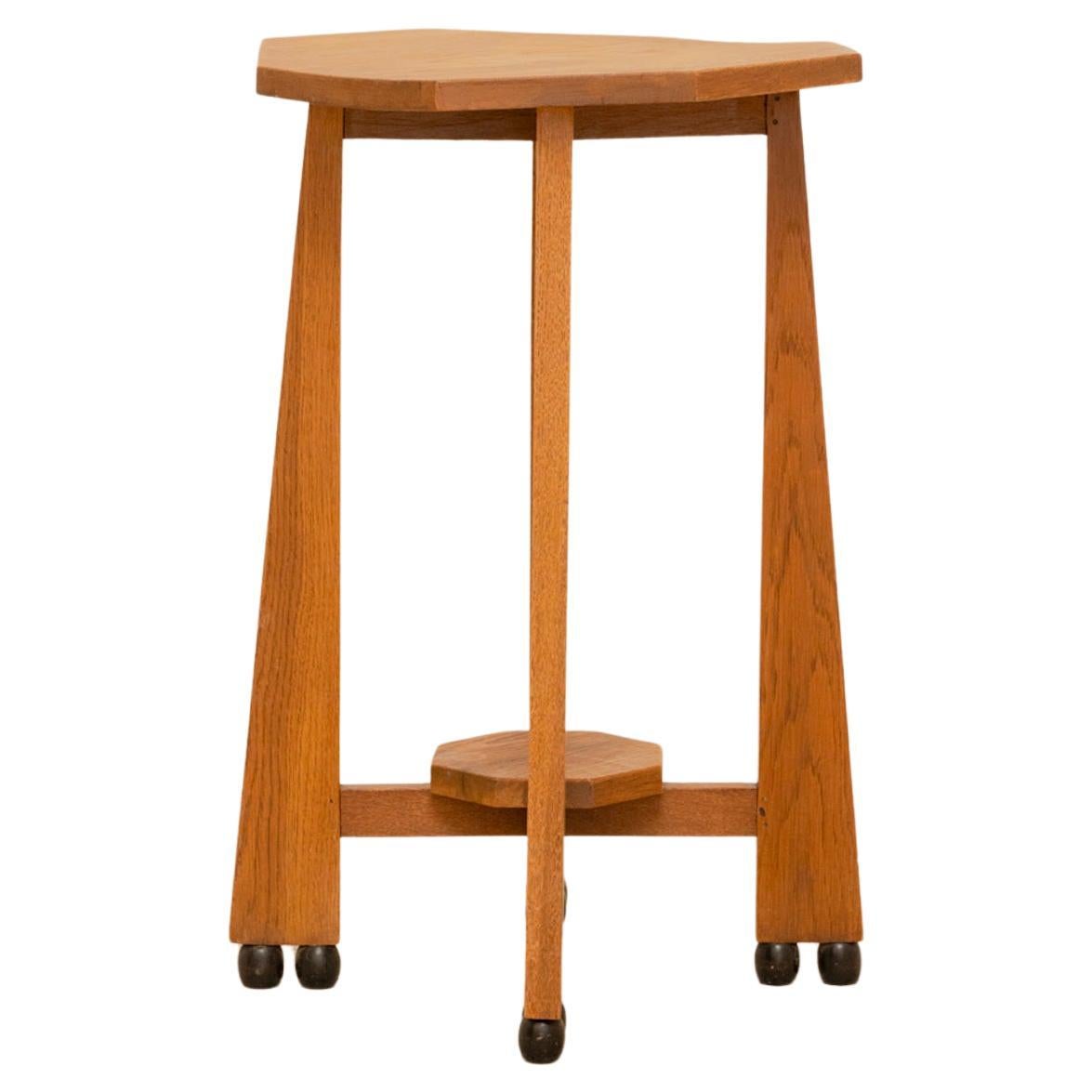 Amsterdam school sculptural wood table, 1920
s