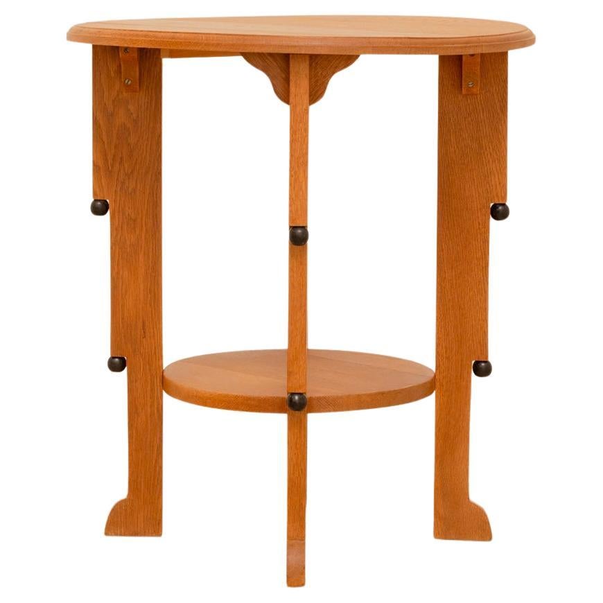 Mesa escultórica de madera de la escuela de Amsterdam, años 30